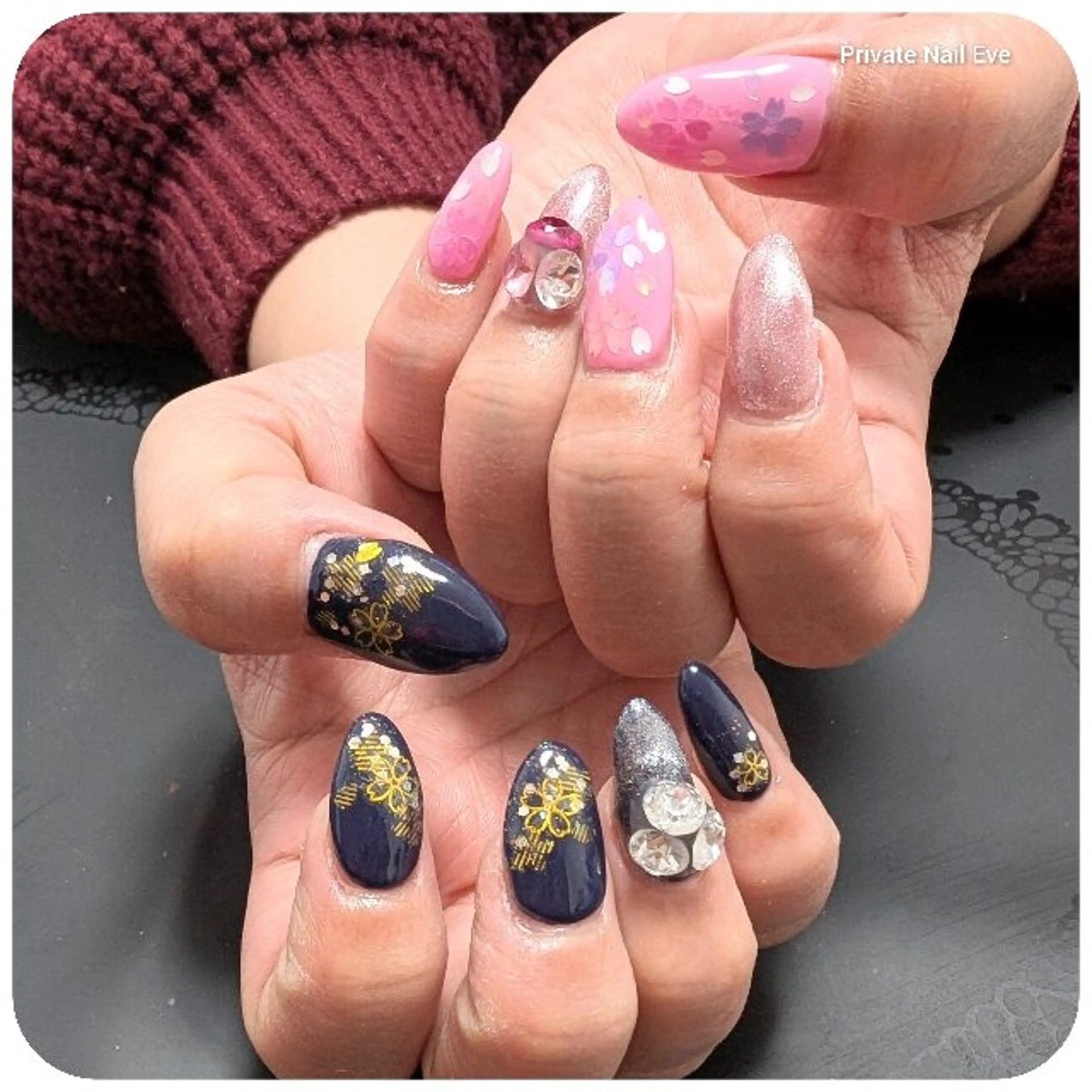 ネイル 桜ネイル ハンドネイル ネイル junkoのネイルデザイン