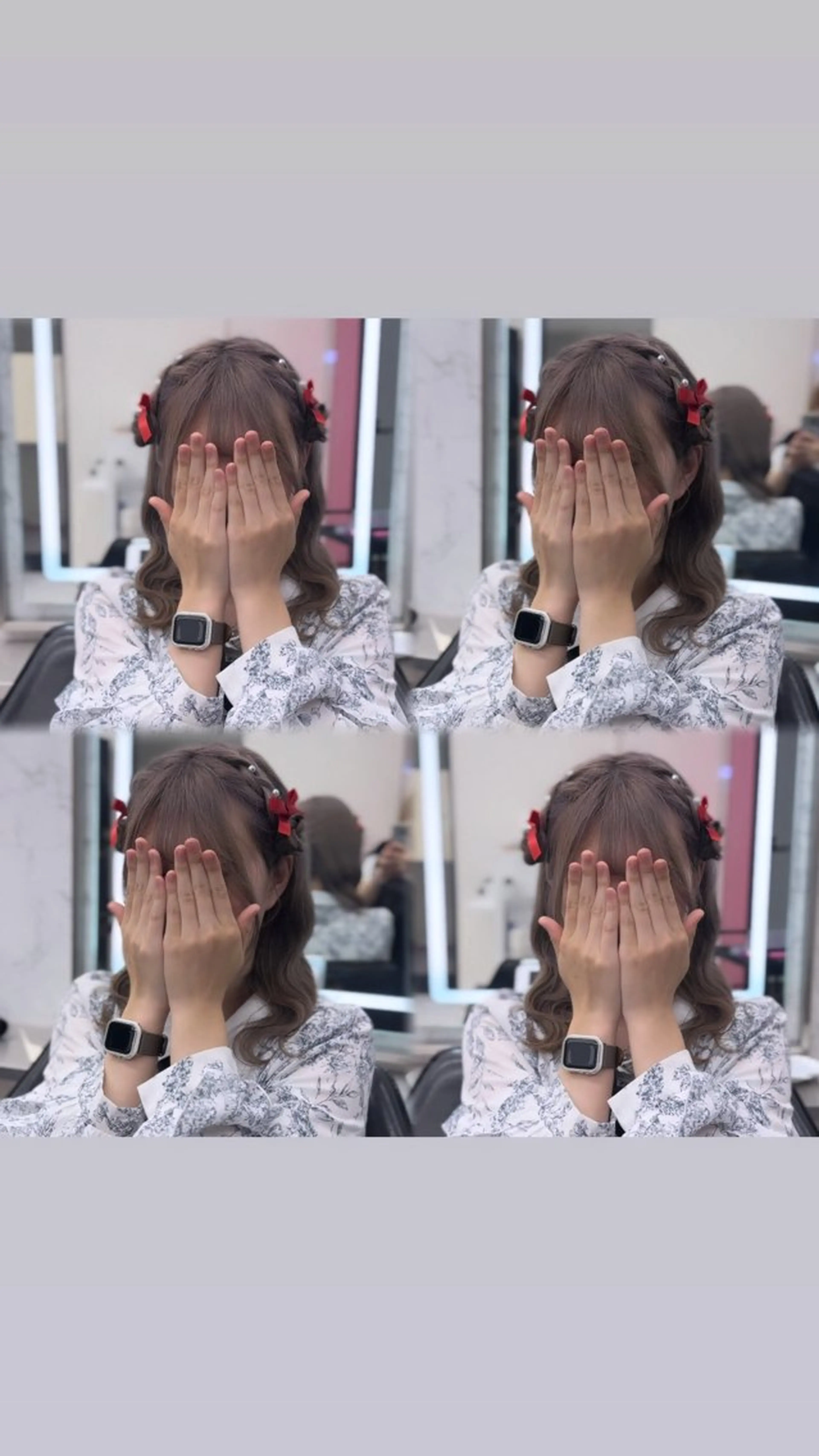 ミディアム ヘアアレンジ ヨシンモリ 韓国風ヘア ヘアセット JPCY MIRIYAのヘアスタイル