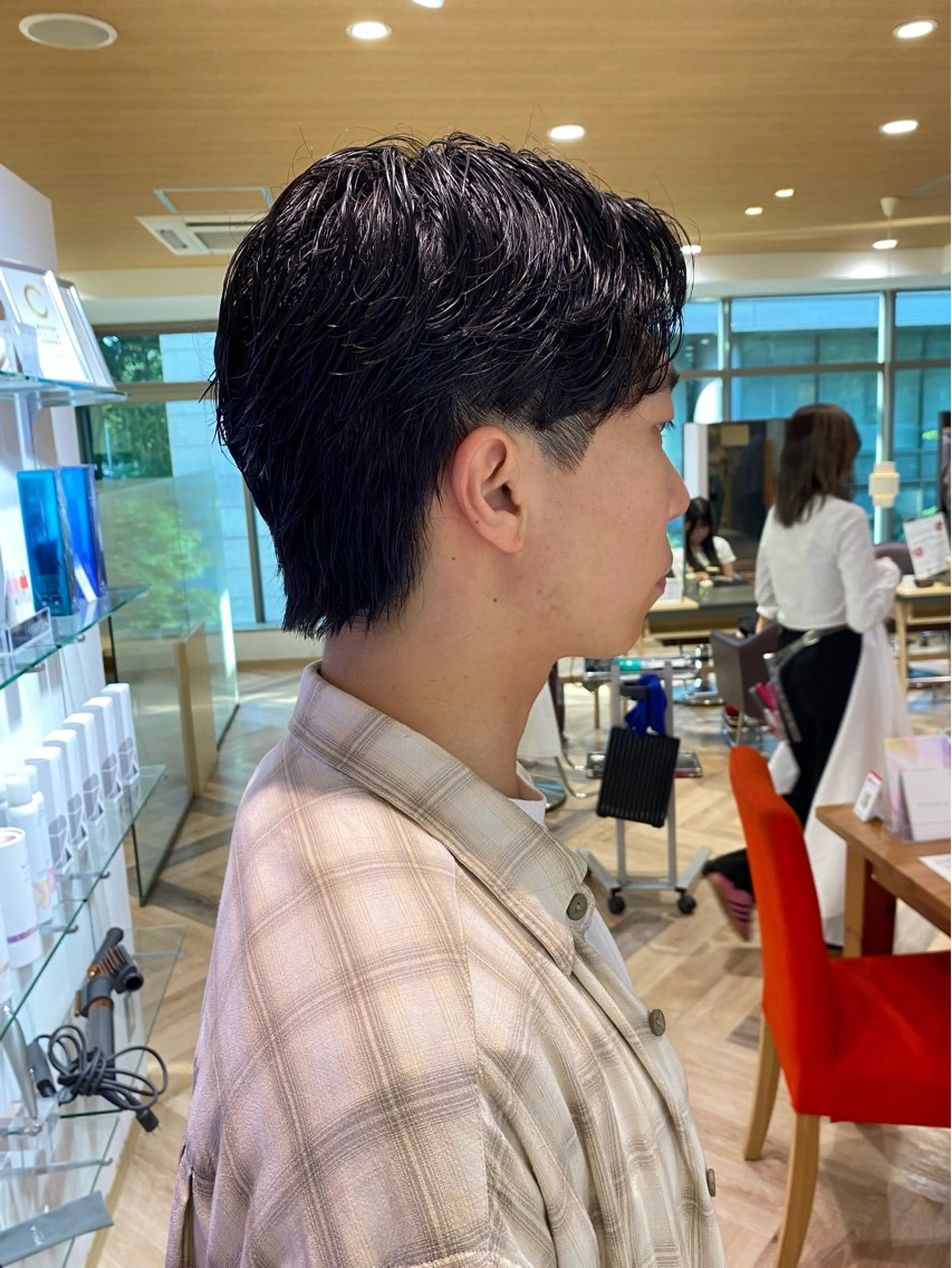 メンズ センターパート メンズパーマ カット Yamada Ami🪐のヘアスタイル