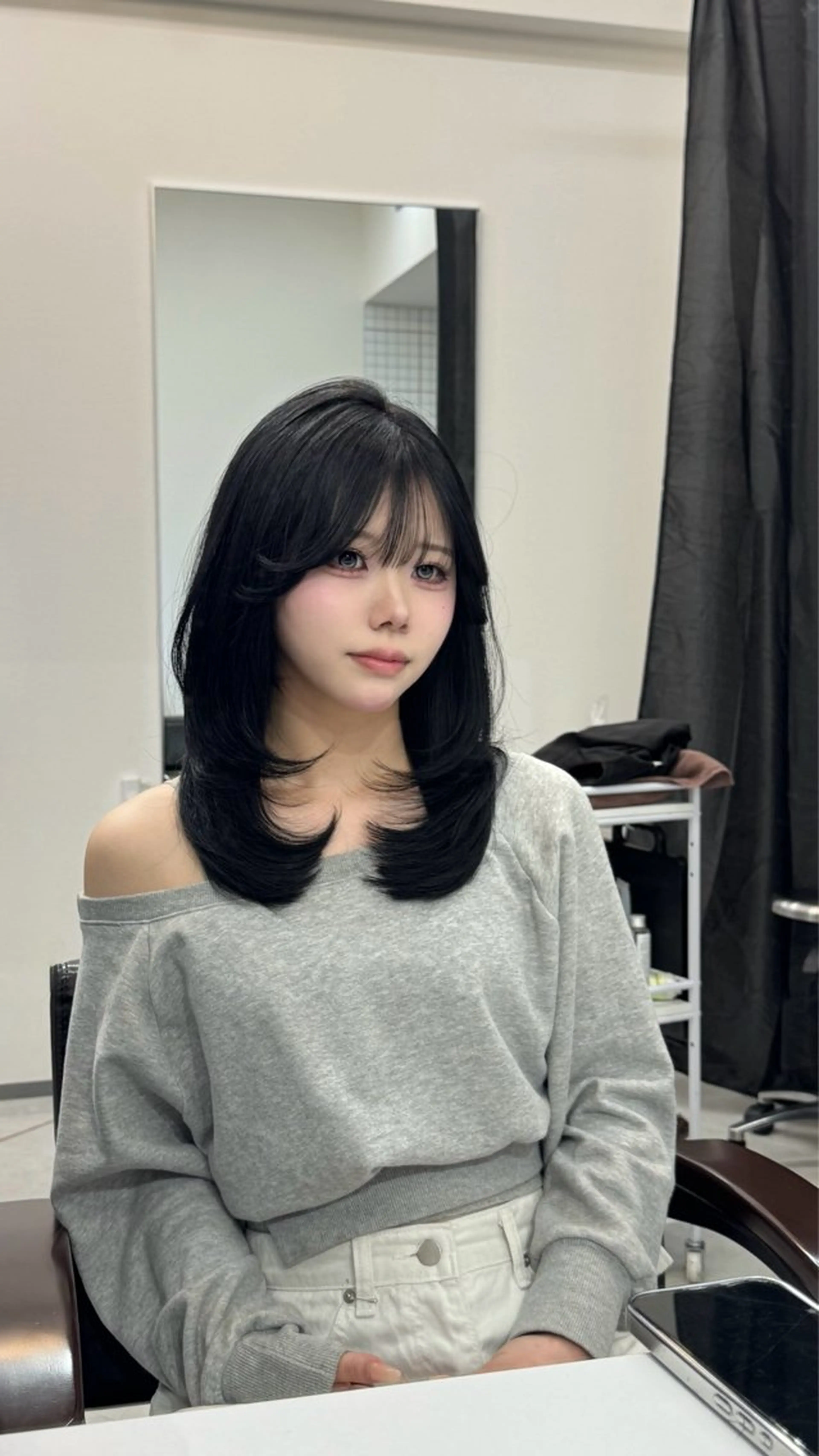 セミロング カット ヘアカラー トリートメント 韓国ヘア/館林美容室 /髪質改善/涼のヘアスタイル