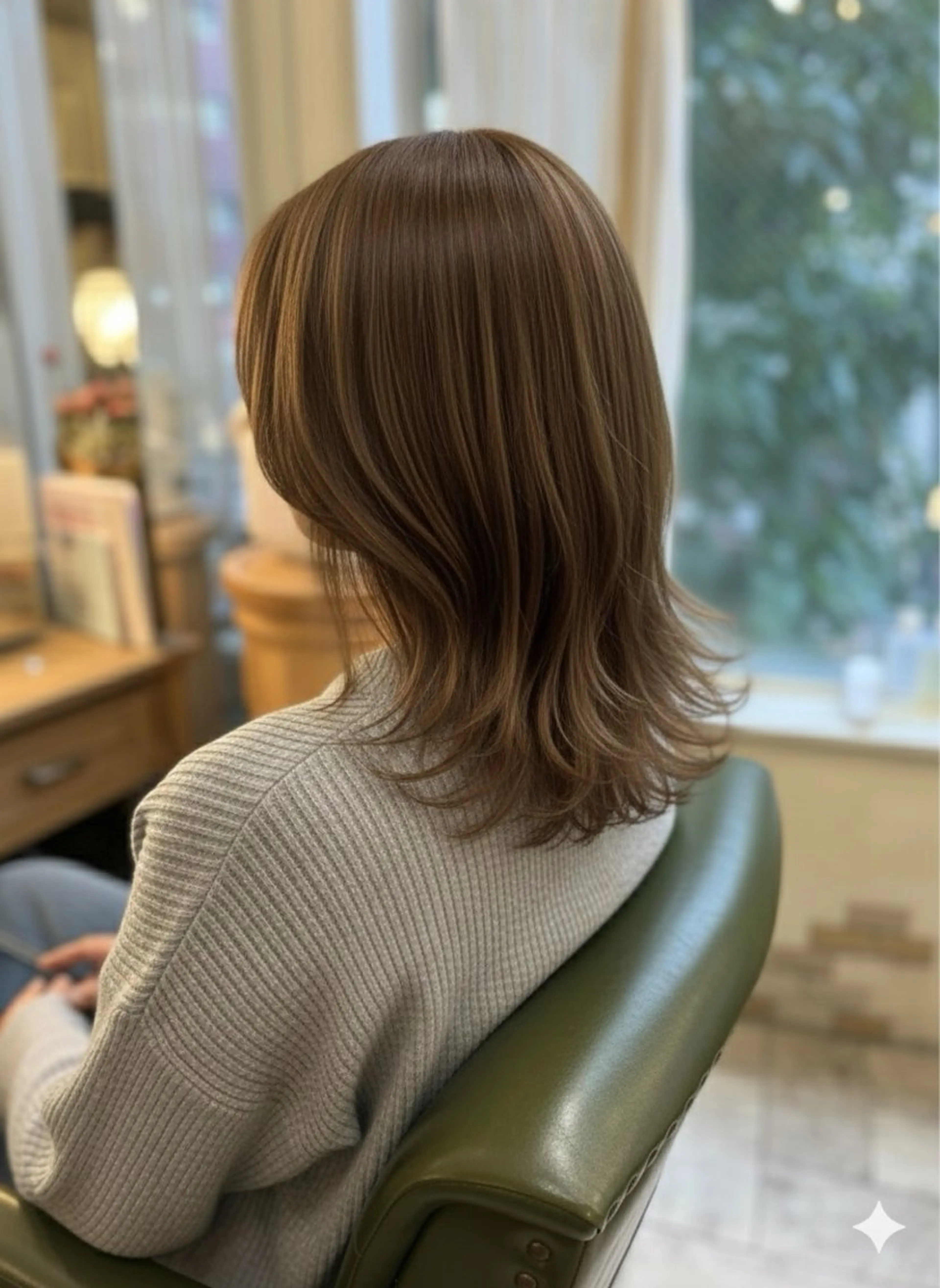 セミロング カット ヘアカラー 新宿御苑/艶髪カラー 髪質改善/山口のヘアスタイル