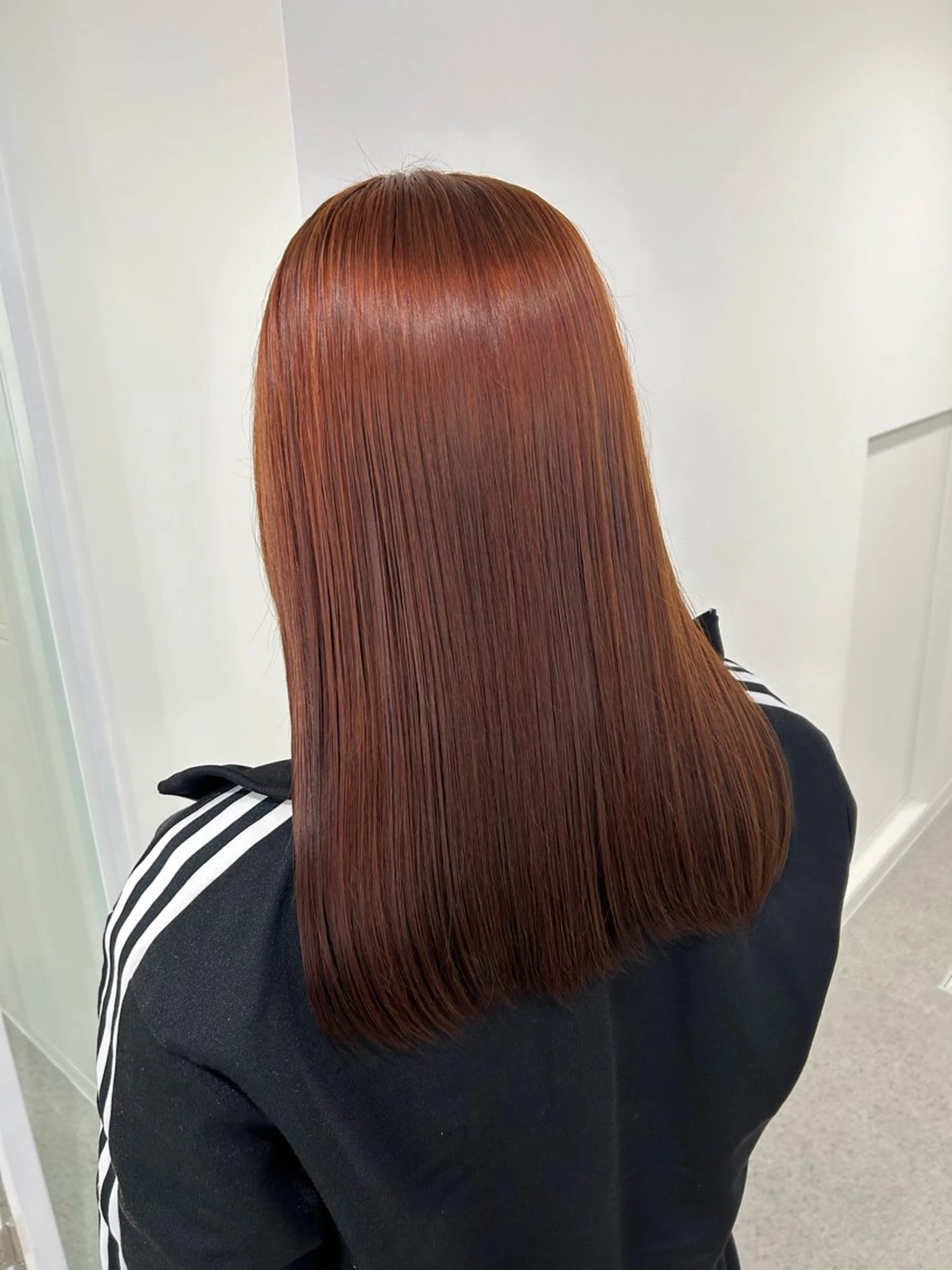 セミロング カラー 愛結 暖色カラー🎀🩰のヘアスタイル