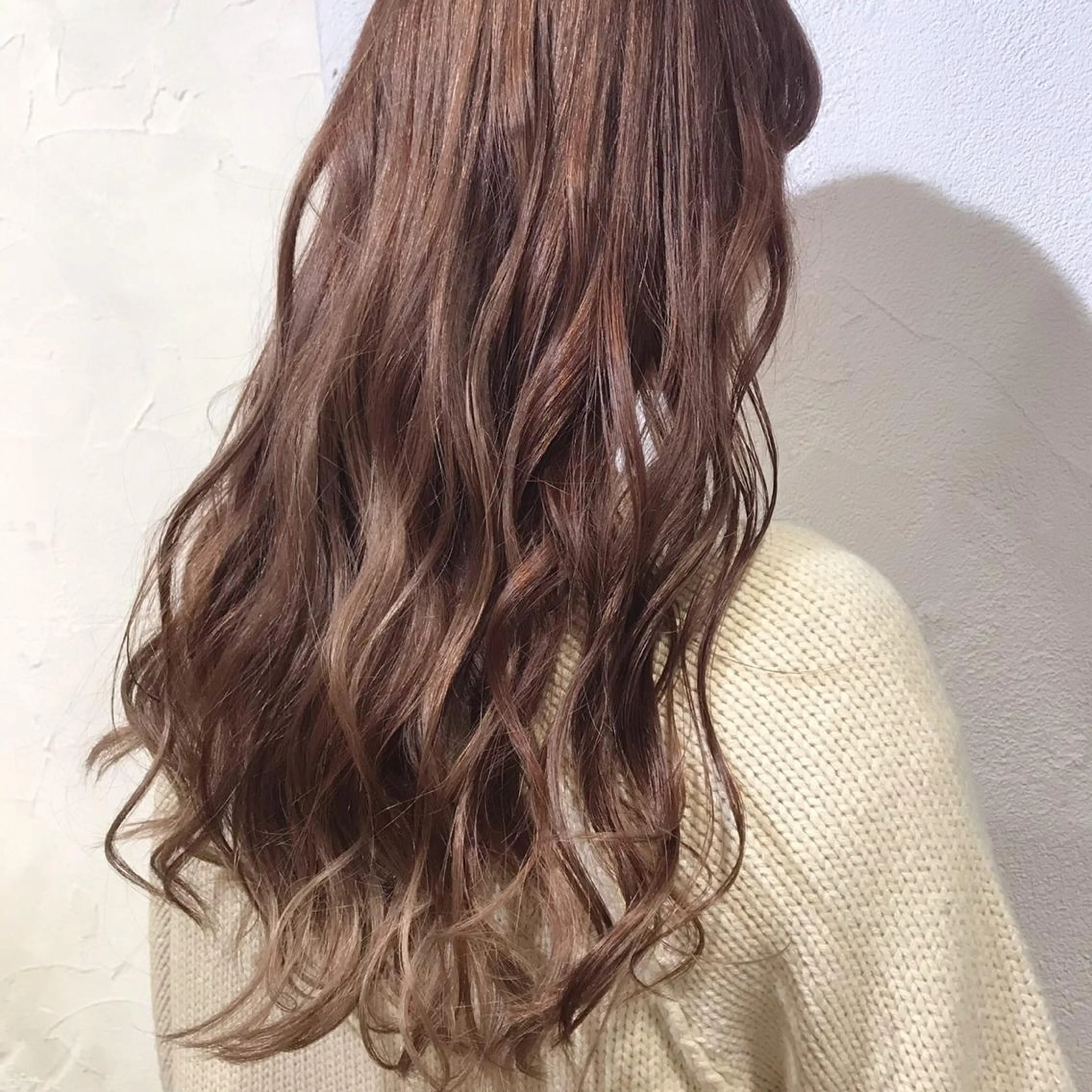 ロング カラー ブラウンカラー オレンジ オレンジブラウン 藤井 貴美子のヘアスタイル