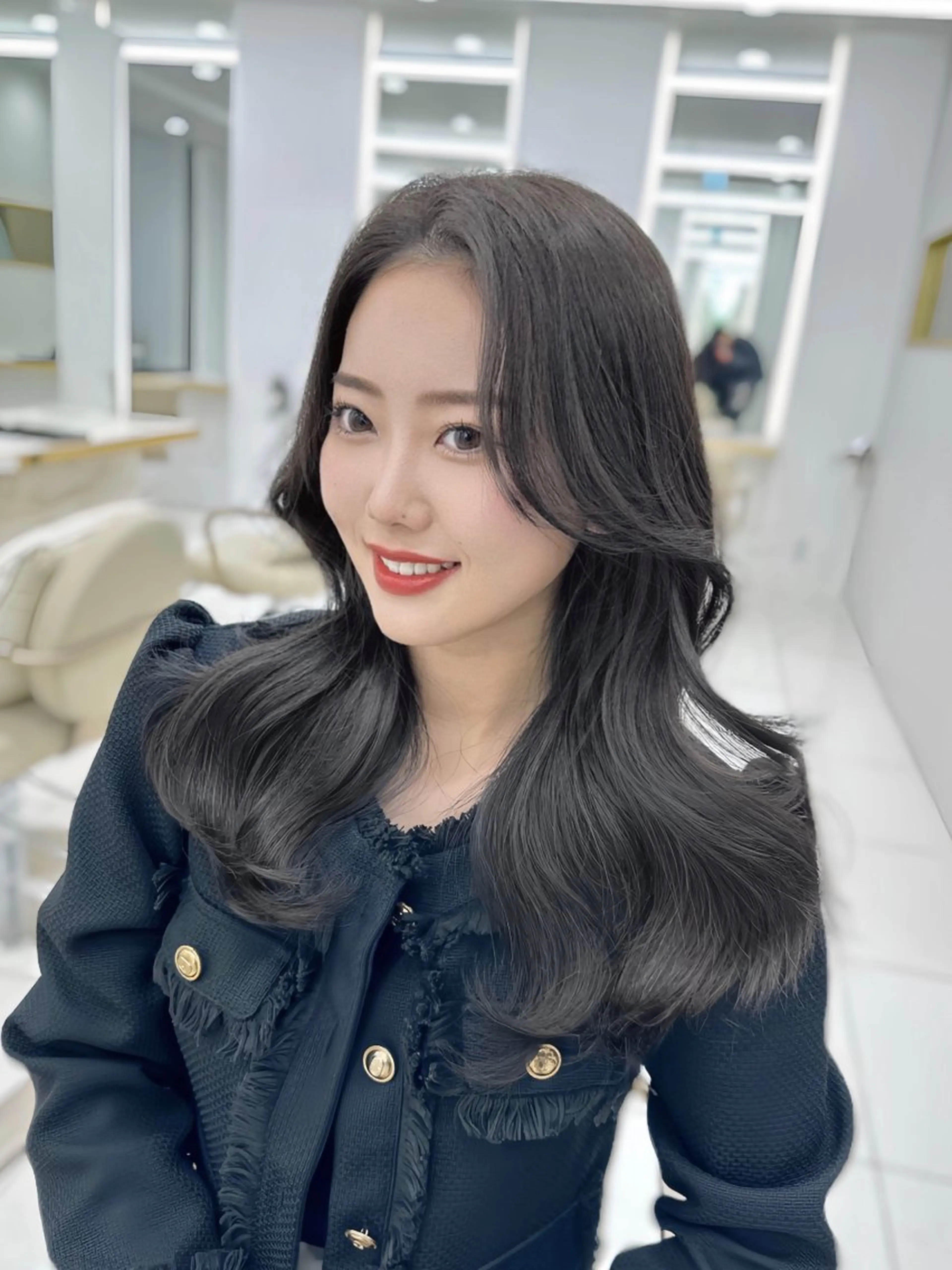 ロング レイヤーカット カット ヘアカラー 似合わせ/レイヤー /顔まわり/池田歩樹のヘアスタイル