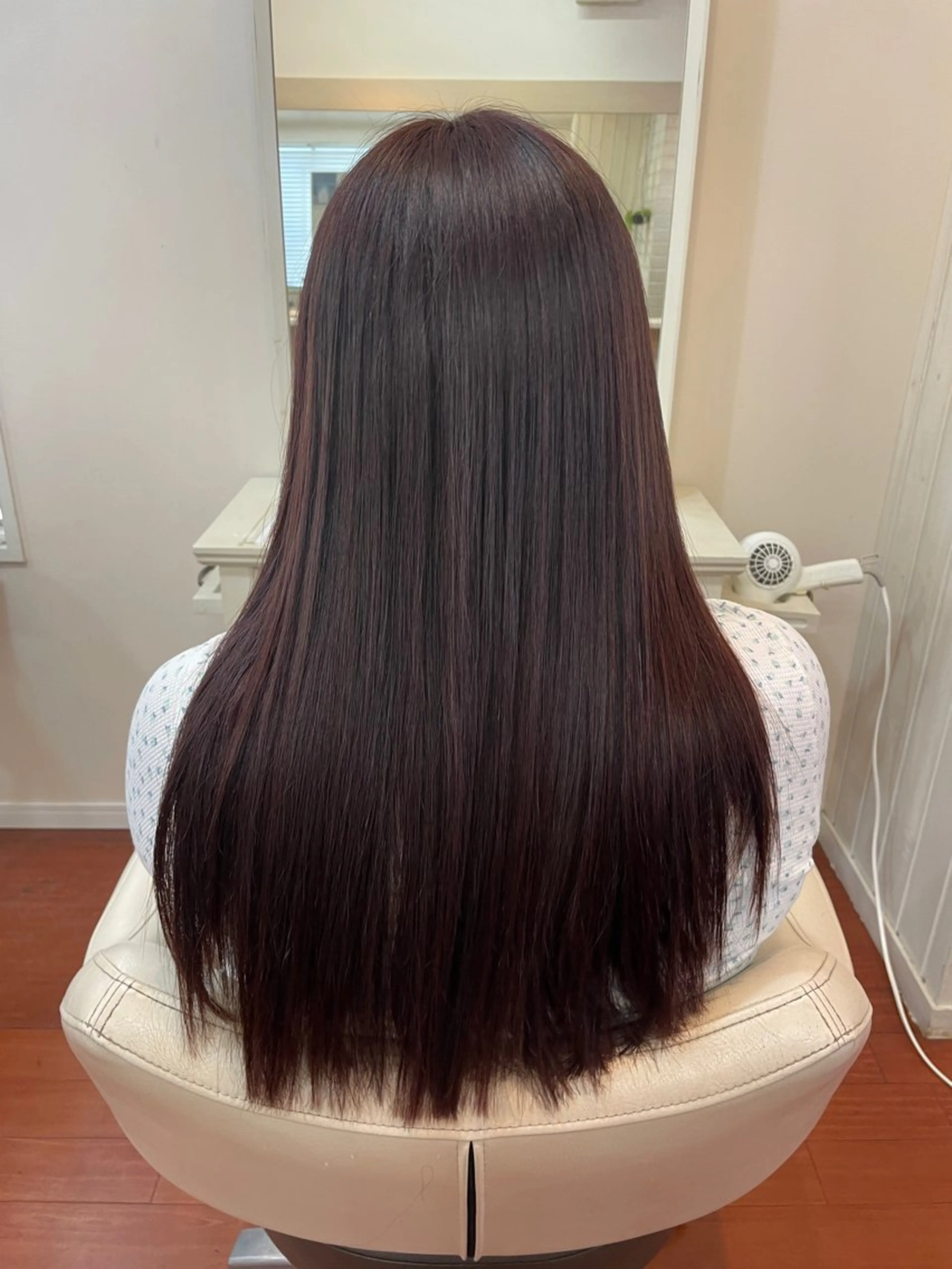 ロング カラー ブリーチ レッドカラー 縮毛矯正 【contour】 ゆめ菜のヘアスタイル