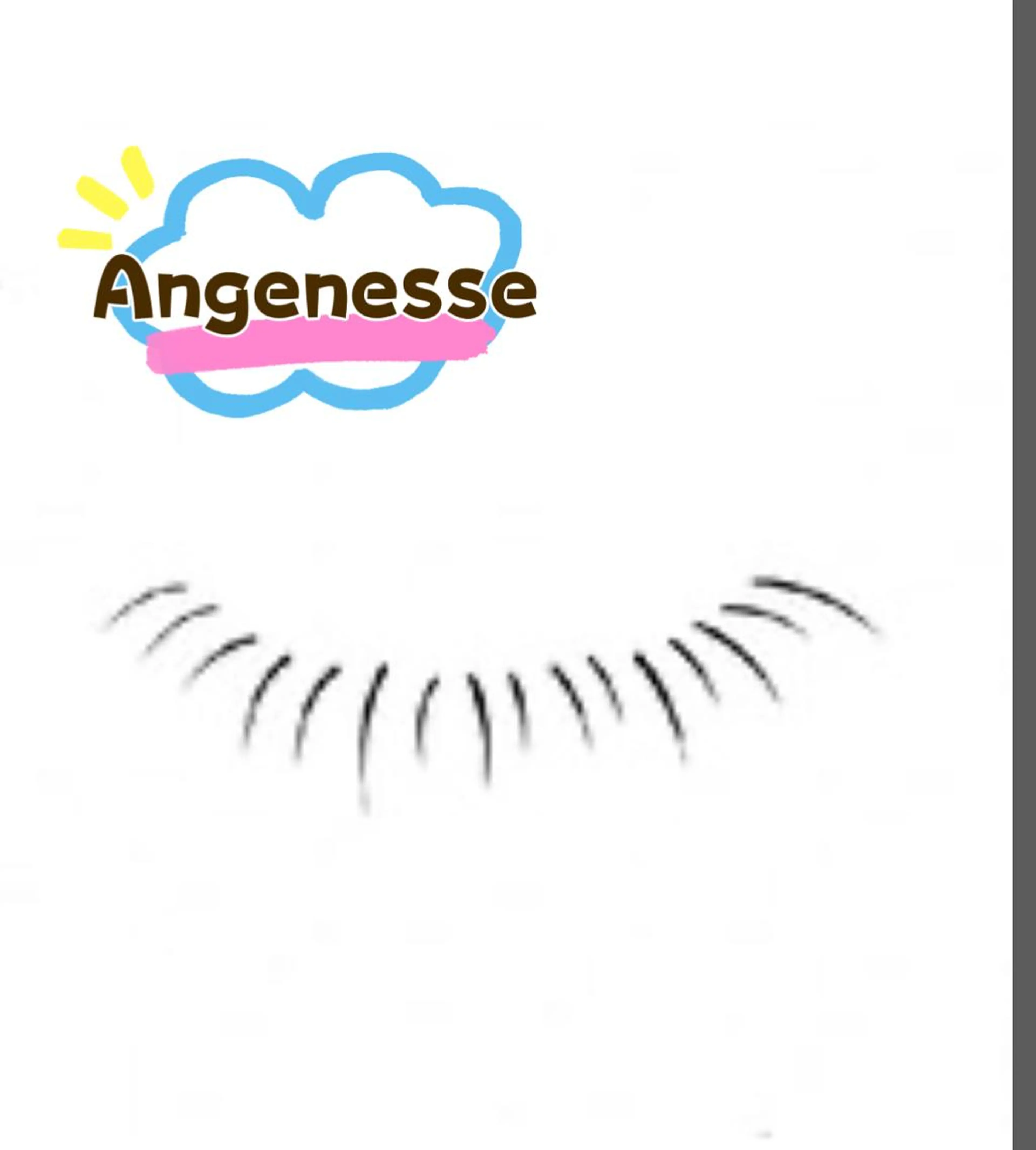 下まつげフラットラッシュ20本¥2200円の写真