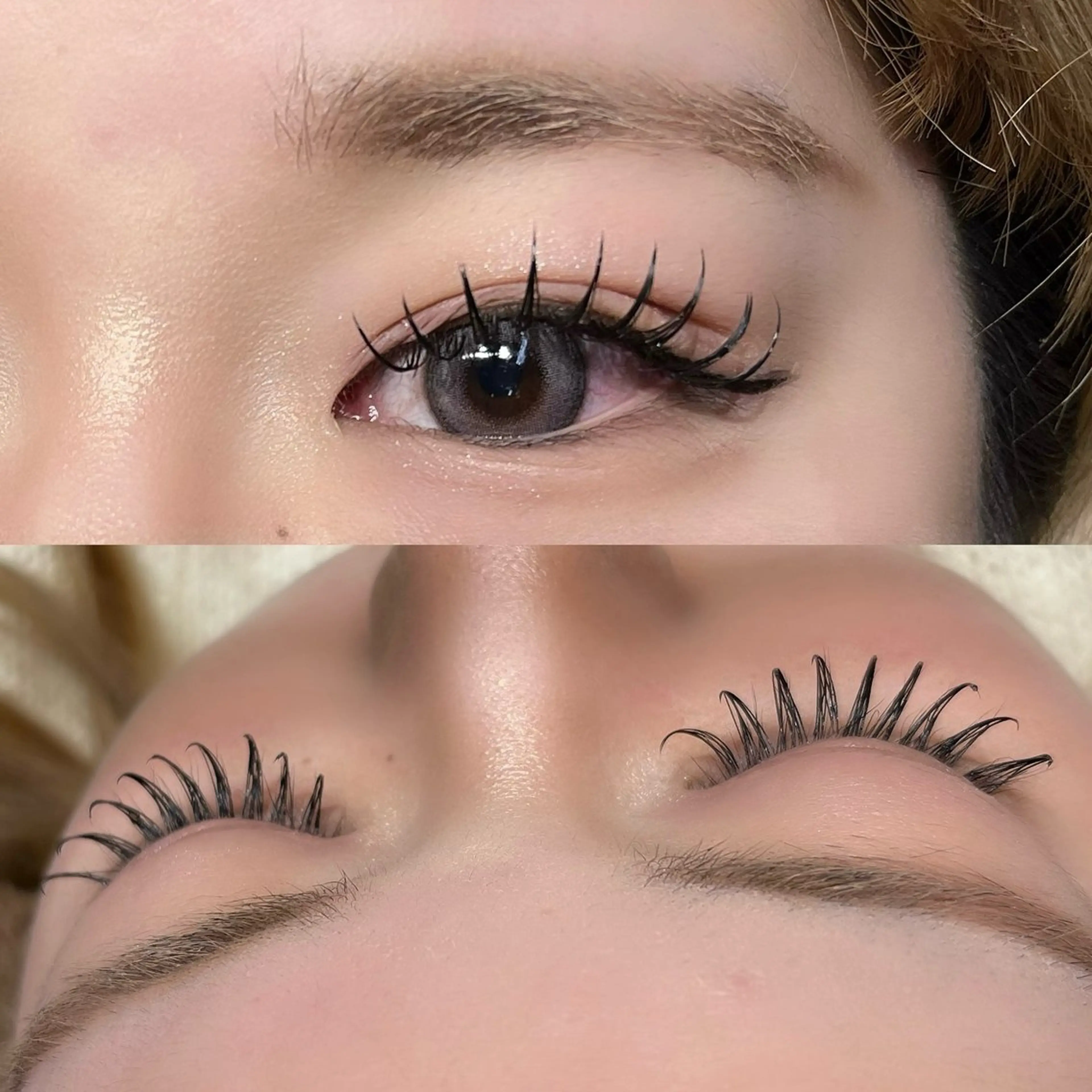 マツエク・マツパ Dカール フラットラッシュ マツエク Lupines🫧 MONEのマツエク・マツパデザイン