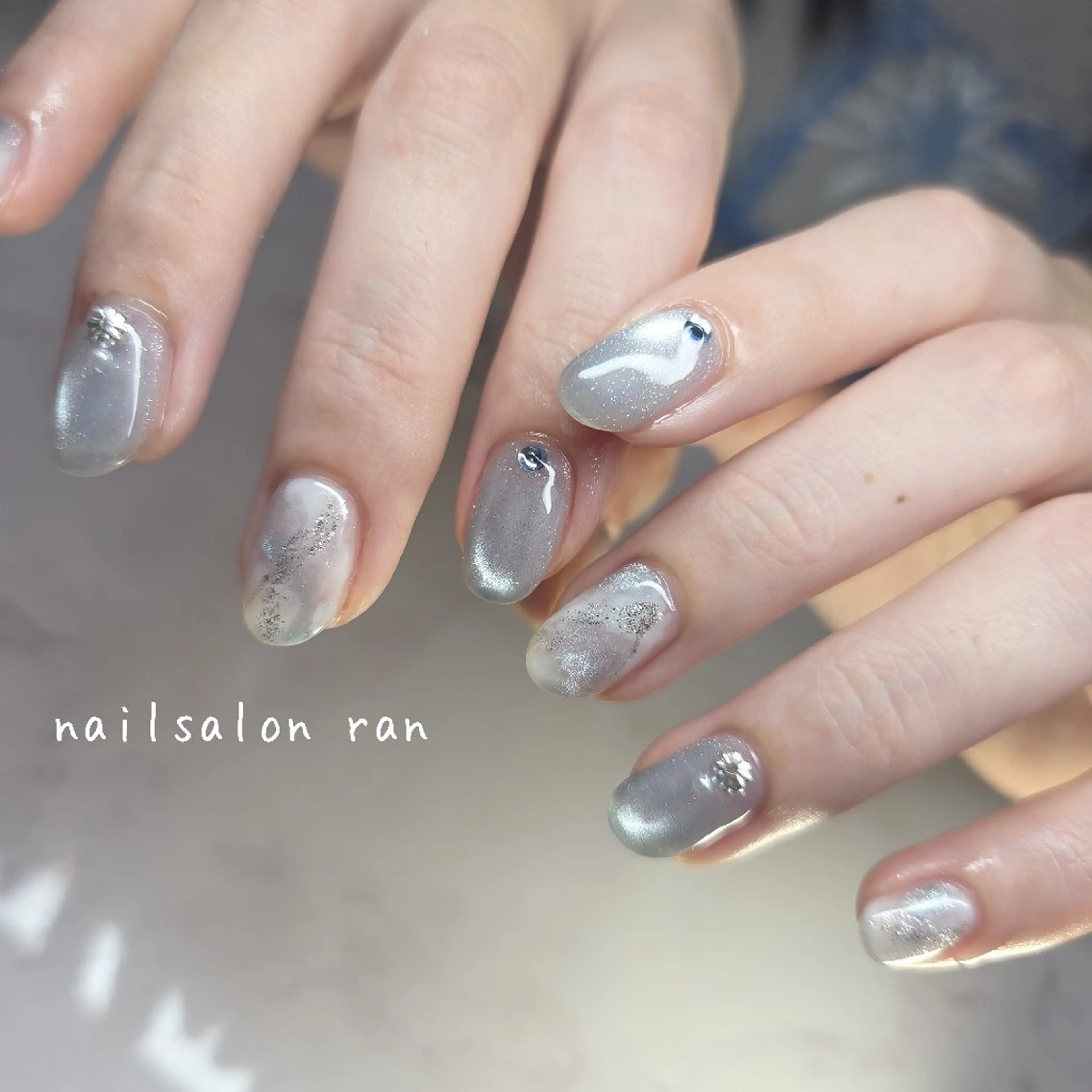 ネイル 大理石ネイル(マーブル) nailsalon ranのネイルデザイン