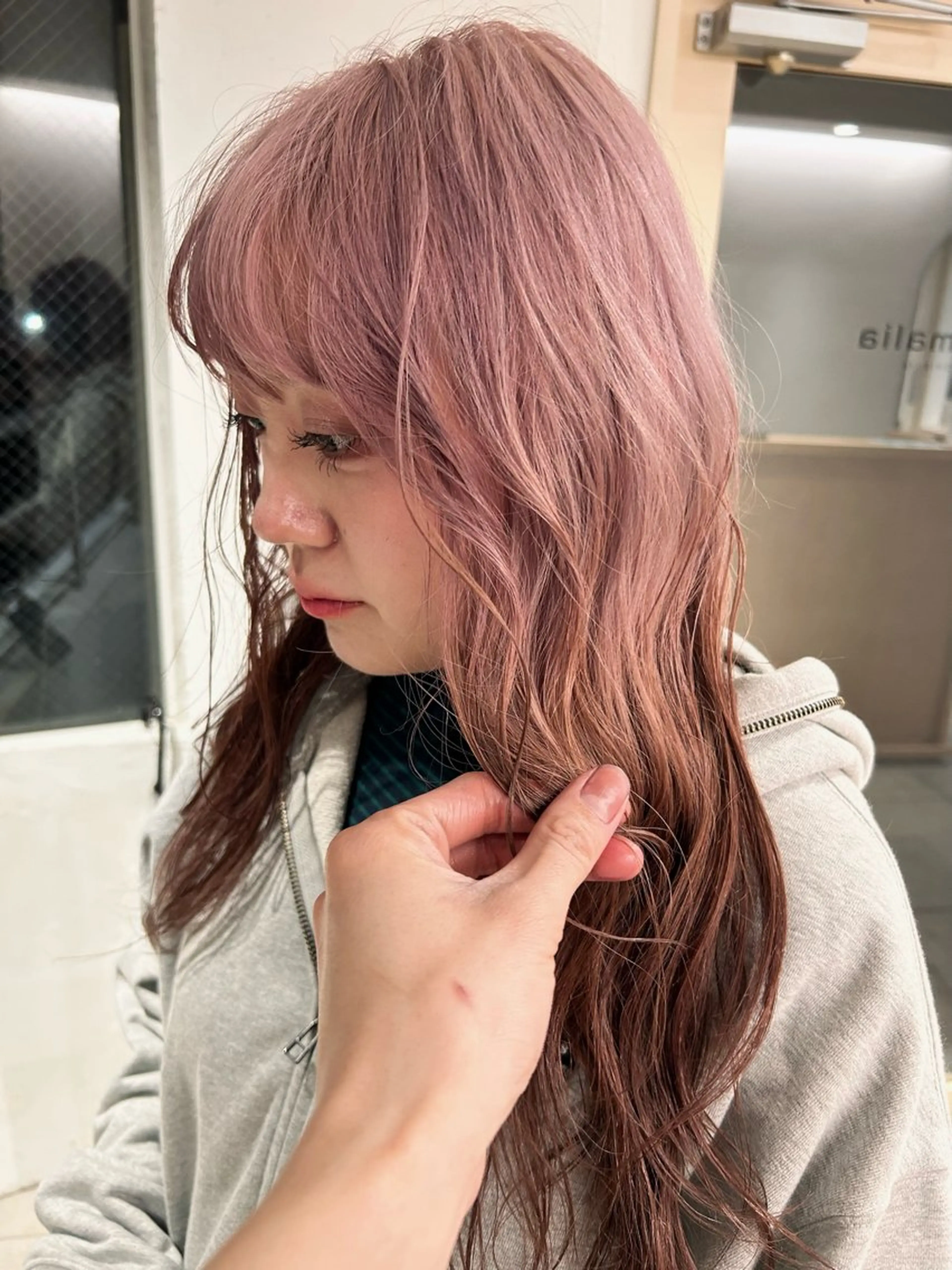 ロング カラー ヘアカラー トリートメント ケアパーマ/ケアブリ ーチdaisukeのヘアスタイル