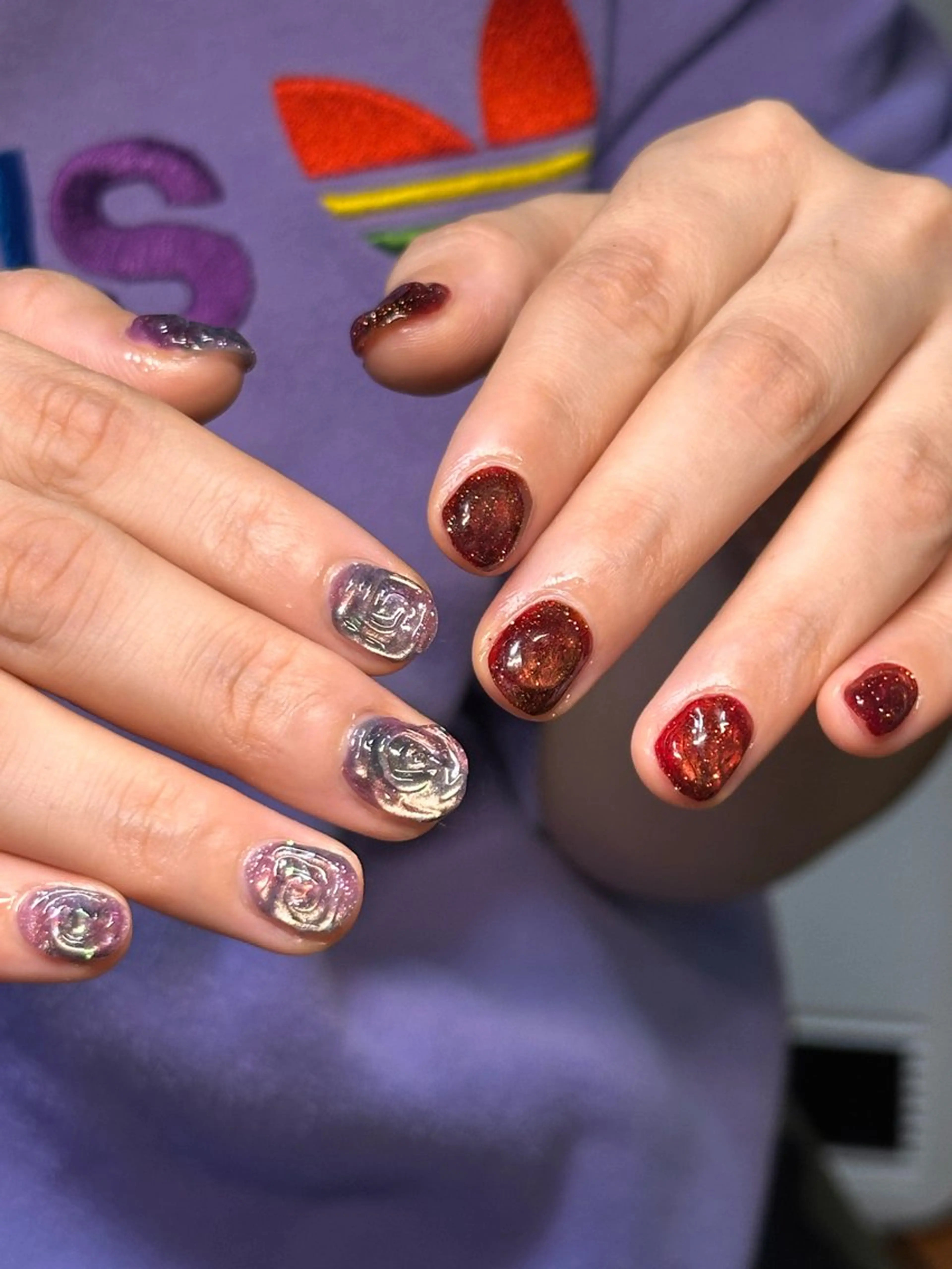 ネイル ぷっくりネイル ハンドネイル つめピリカ きさらのネイルデザイン