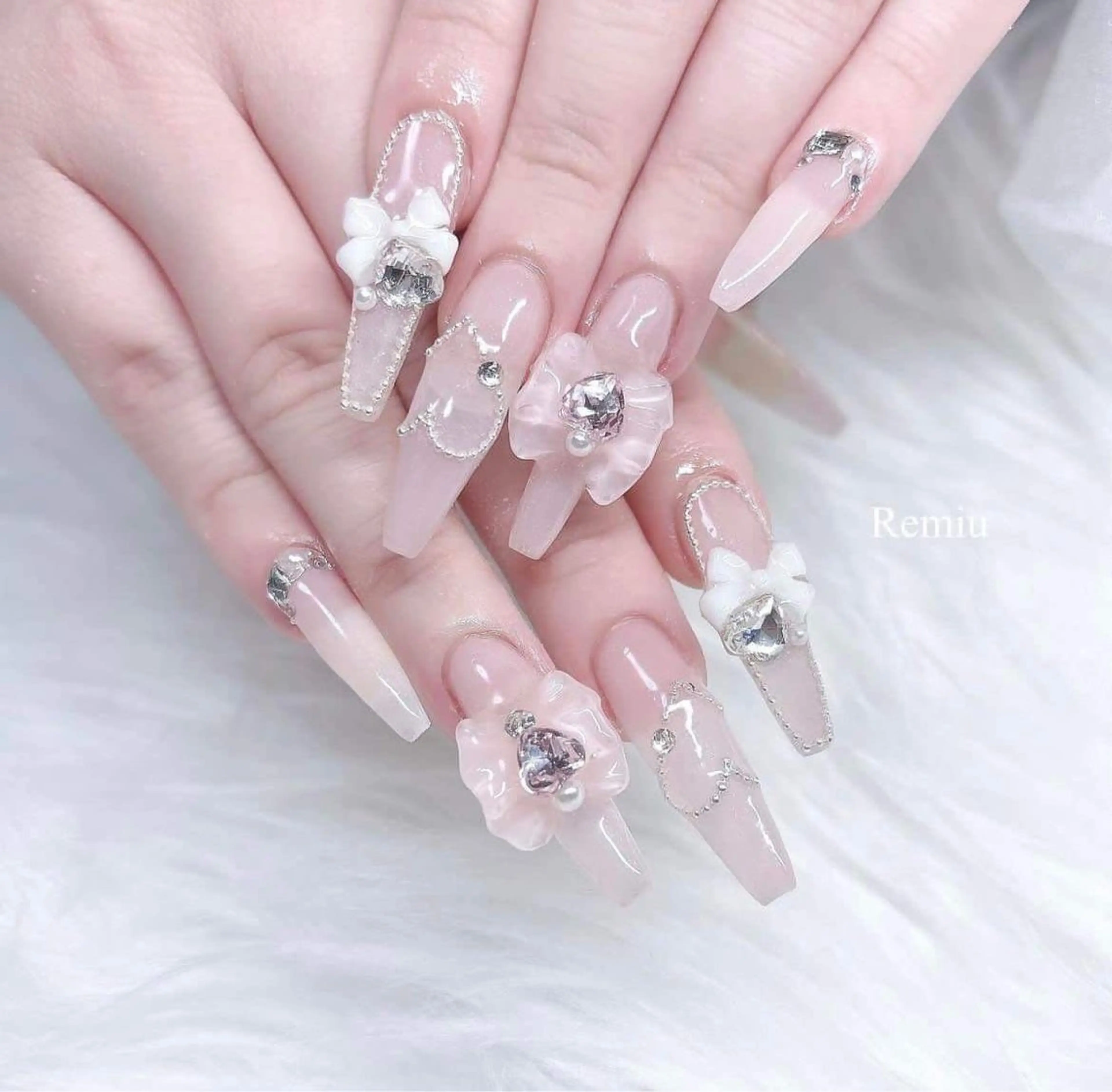 ネイル アートネイル フレンチネイル ジェルネイル 韓国ネイル マグネットネイル Lenie Shinokuboのネイルデザイン