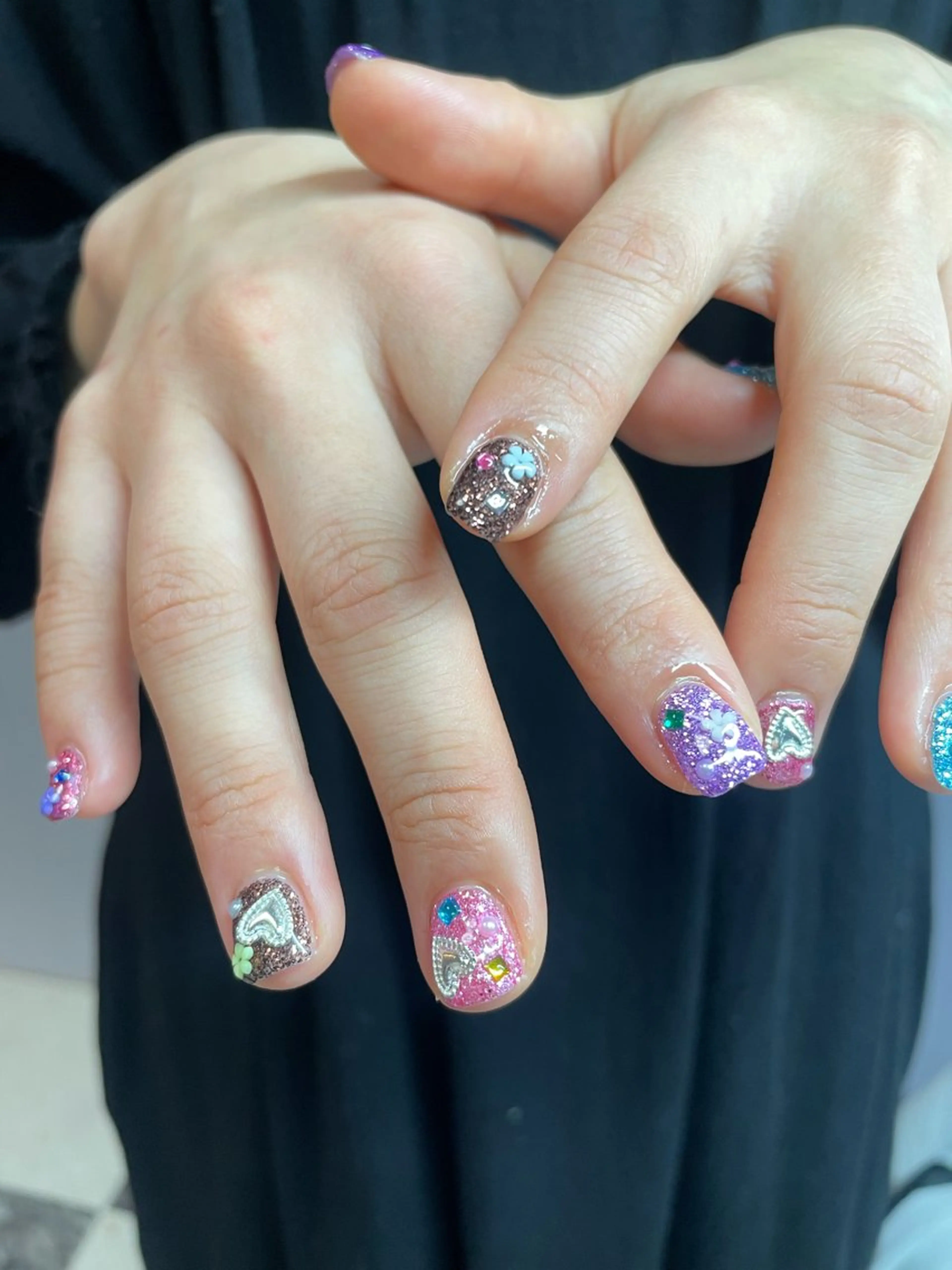 ネイル キラキラネイル ラメ(グリッター) ハンドネイル posa nail モエミのネイルデザイン