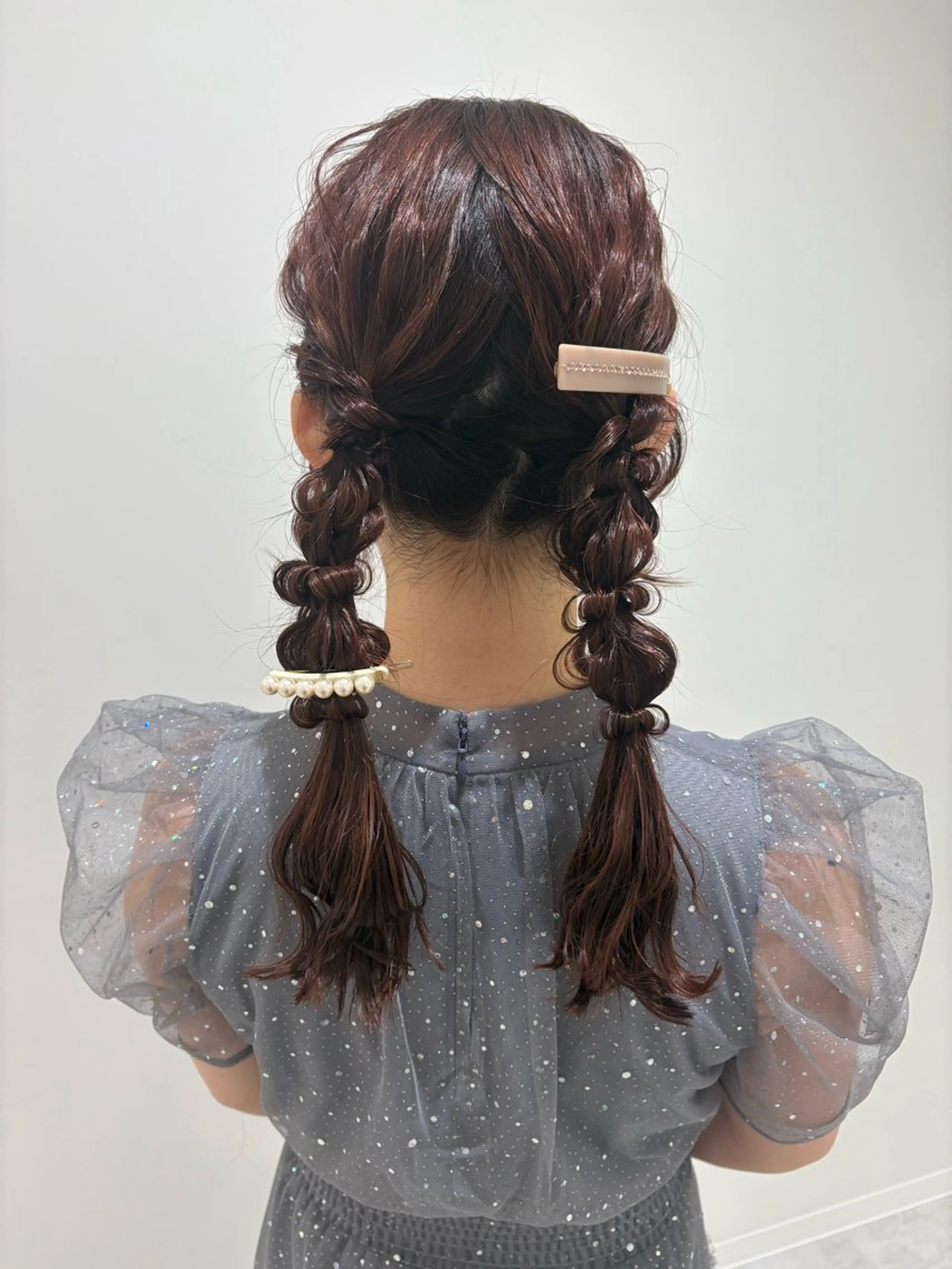 セミロング カラー ヘアアレンジ 🍒艶カラー/ベー ジュ/髪質改善🍒のヘアスタイル