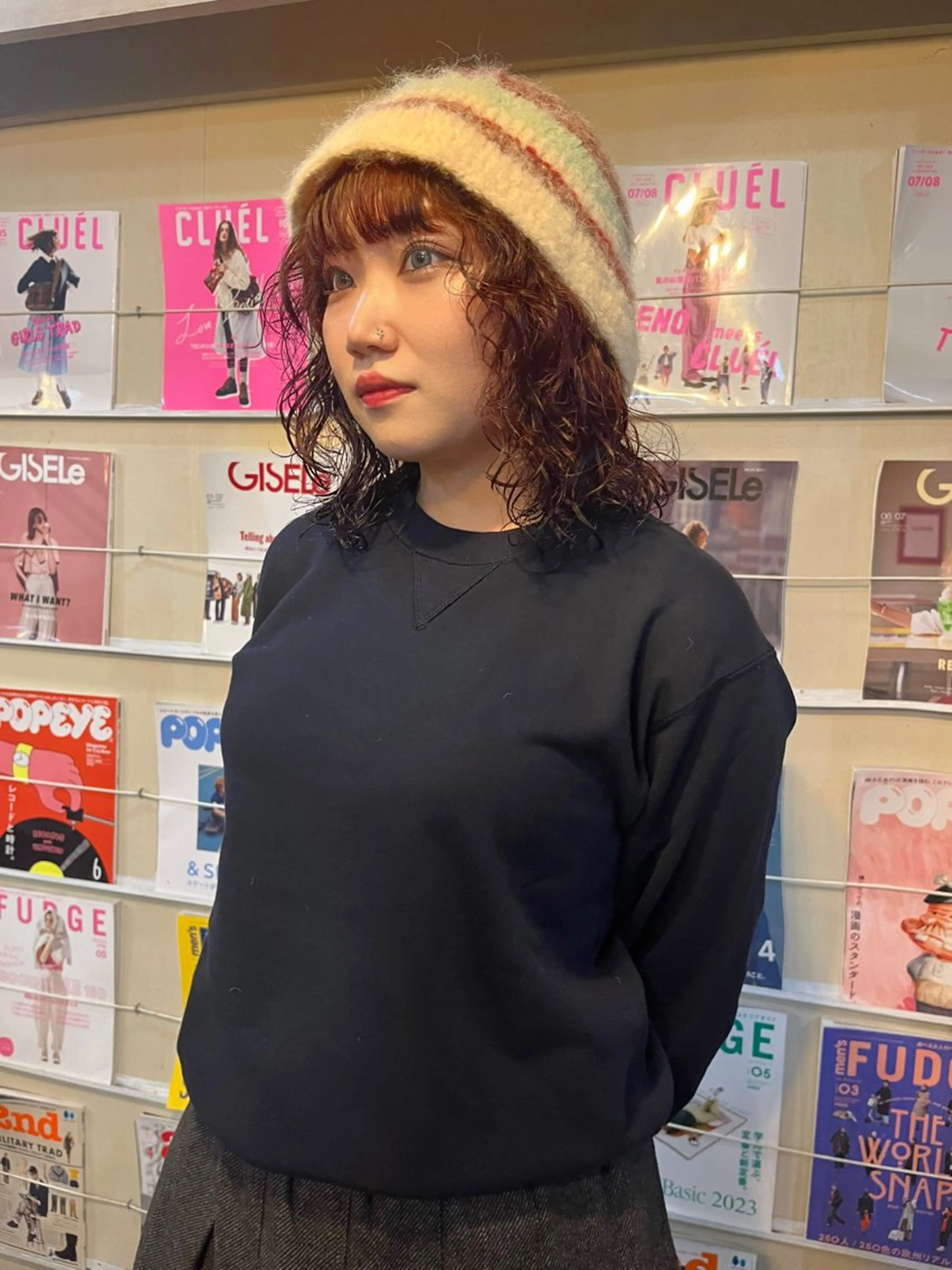 ミディアム カット パーマ トリートメント ハイトーン/顔まわり レイヤー/YUKAのヘアスタイル