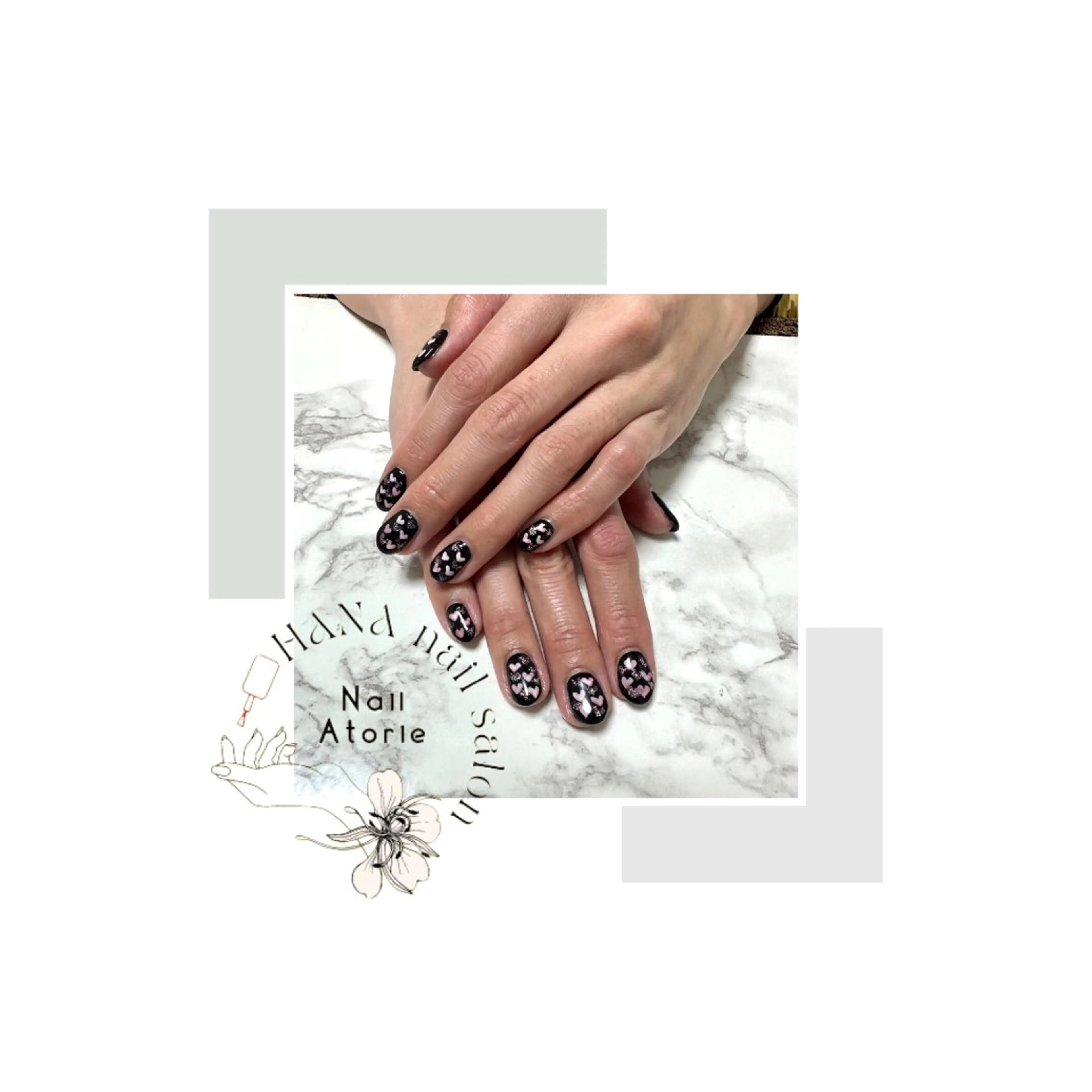 ネイル ハート バレンタイン HaNA 　nail salonのネイルデザイン