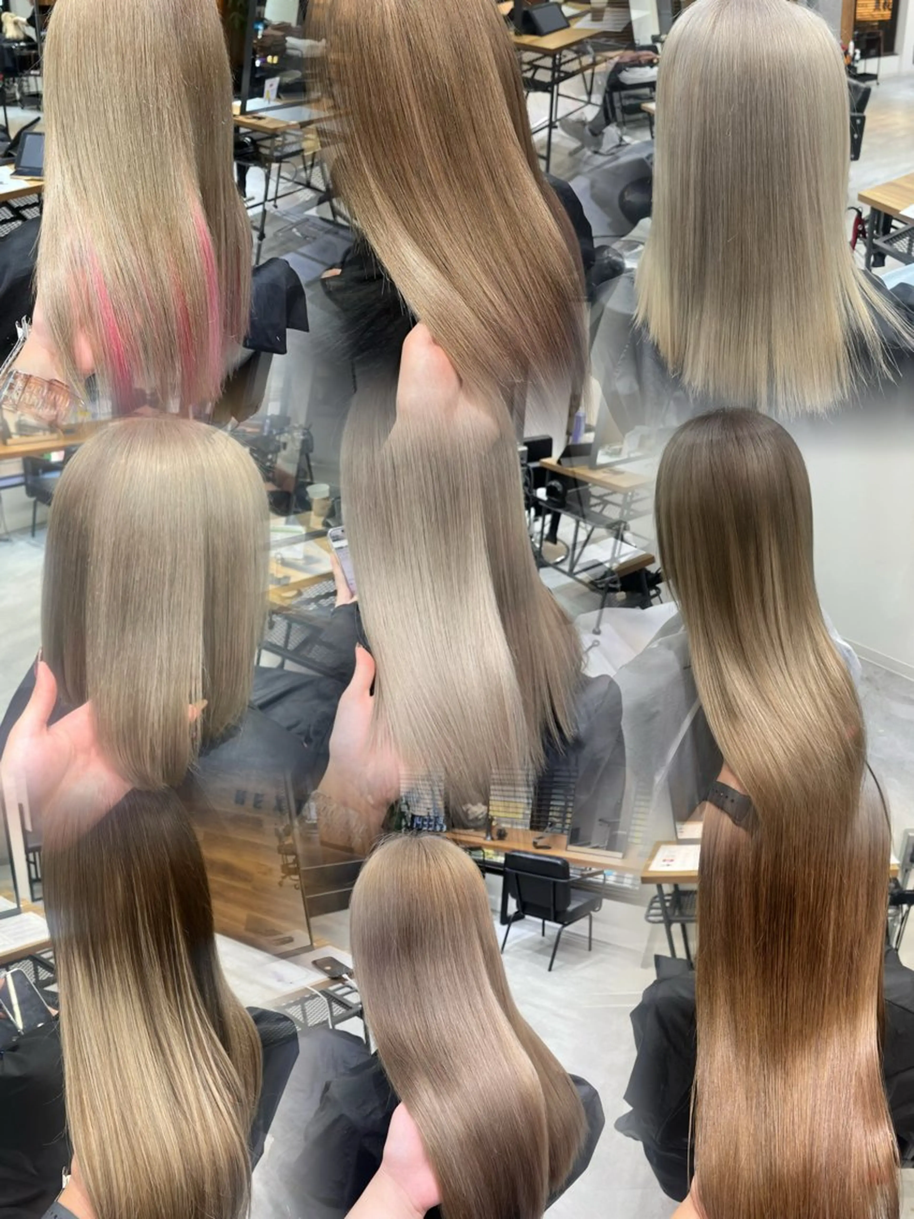 カラー RIO🩶NEXT/ エクステ/ハイトーンのヘアスタイル