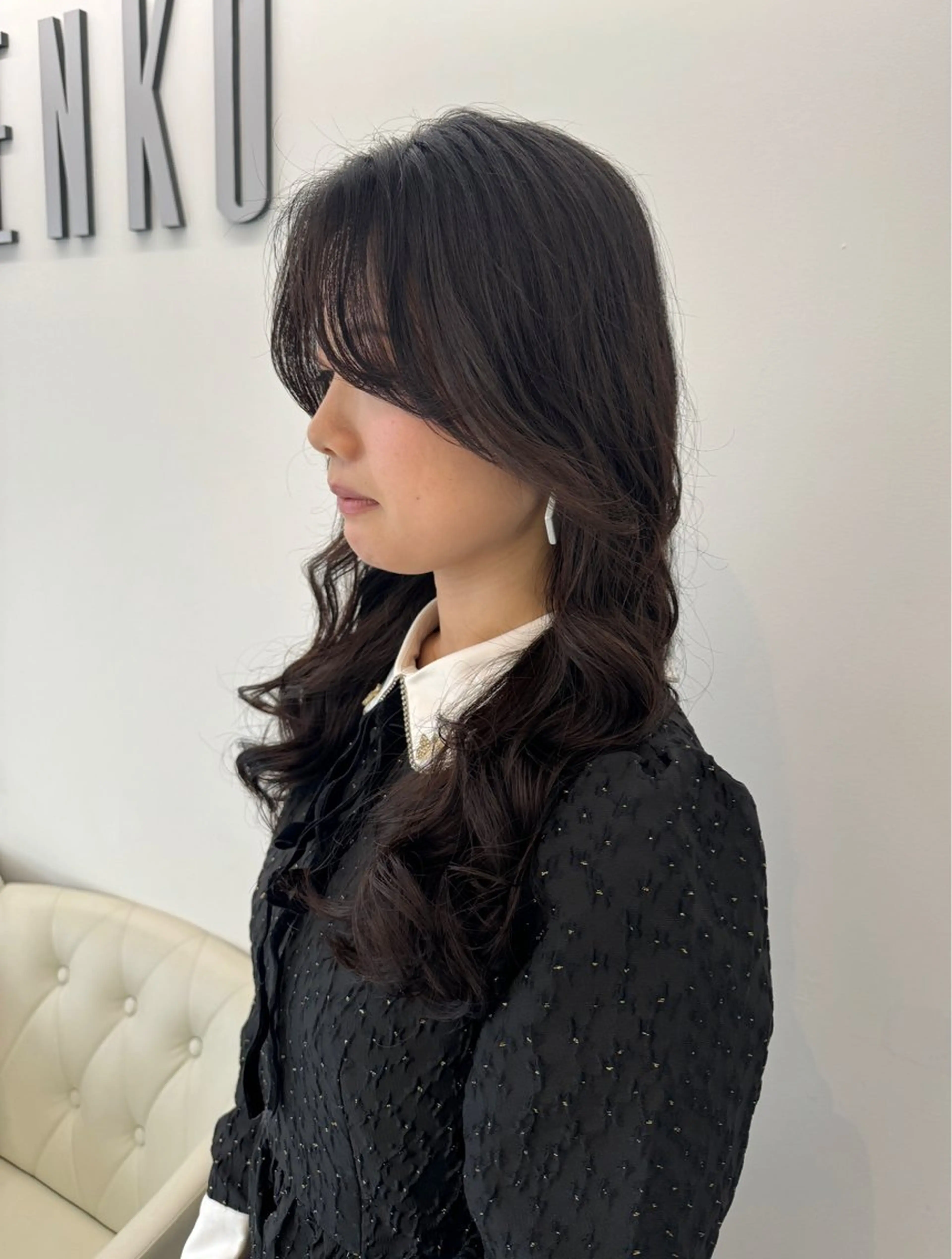 ロング パーマ デジタルパーマ カット パーマ トリートメント コテ巻き風パーマ/ デジタルパーマのヘアスタイル