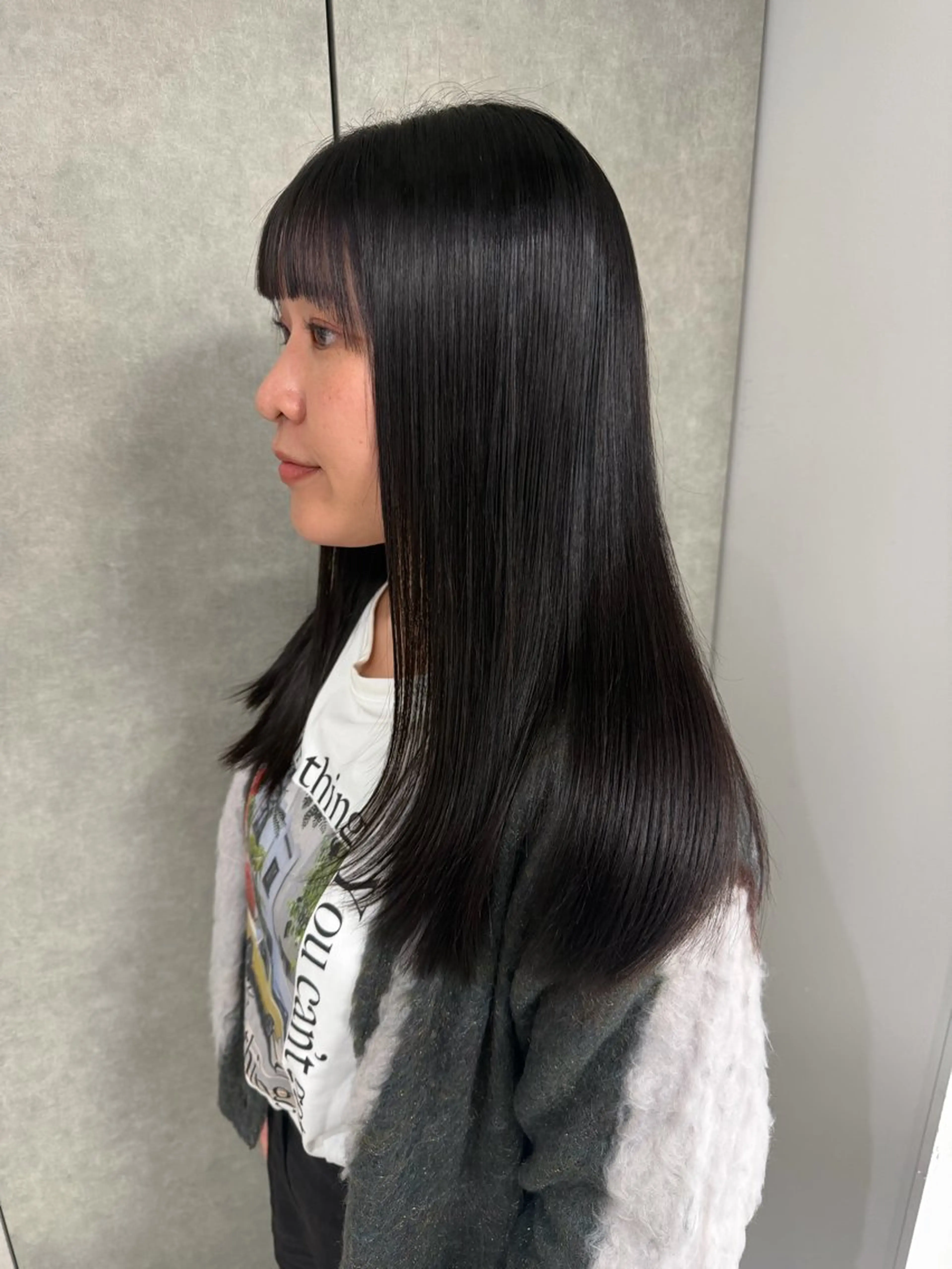 ロング 縮毛矯正 髪質改善/縮毛矯正 /レイヤー岡部のヘアスタイル