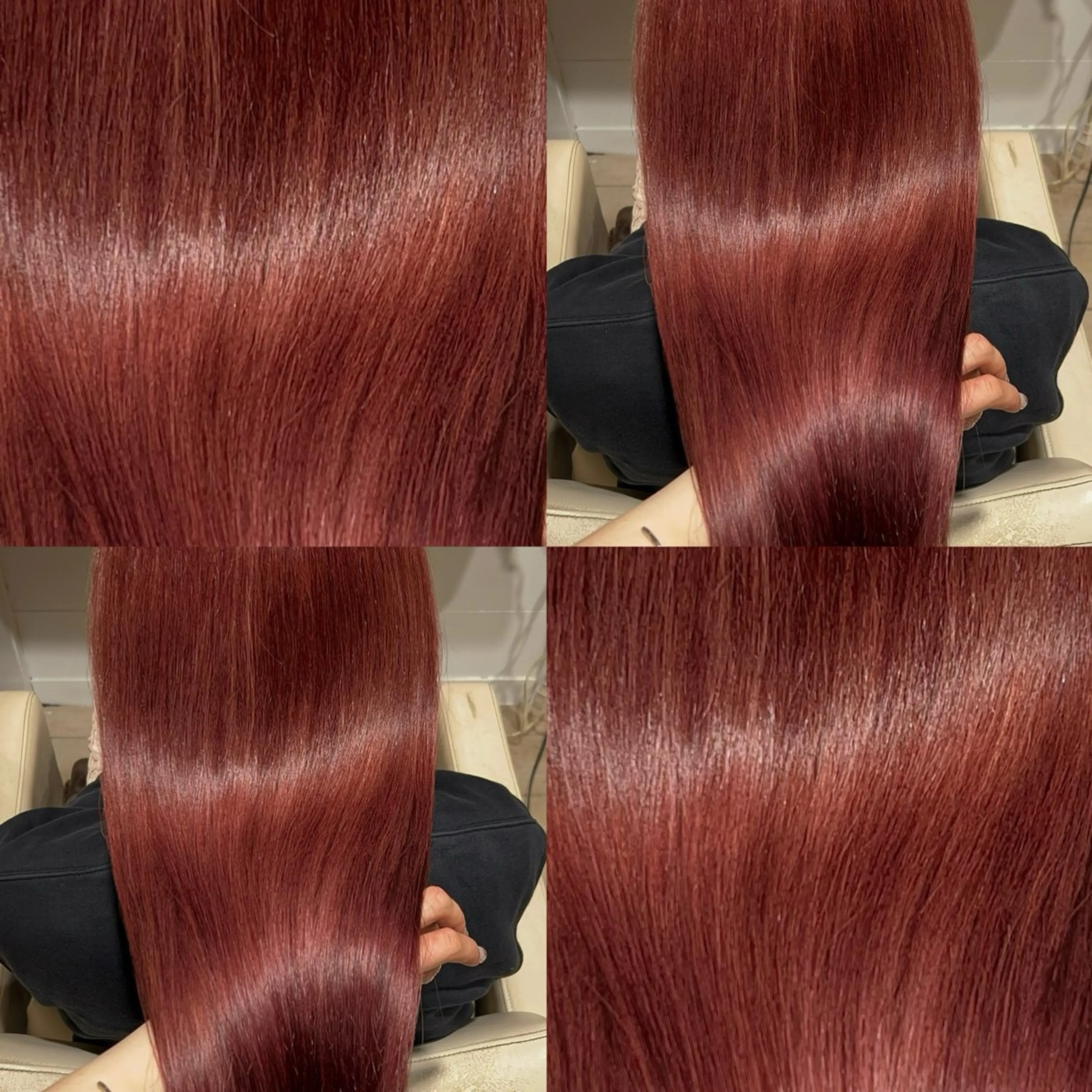 ロング カラー カシス レッドカラー Kurumi 🩰カットモデル募集のヘアスタイル
