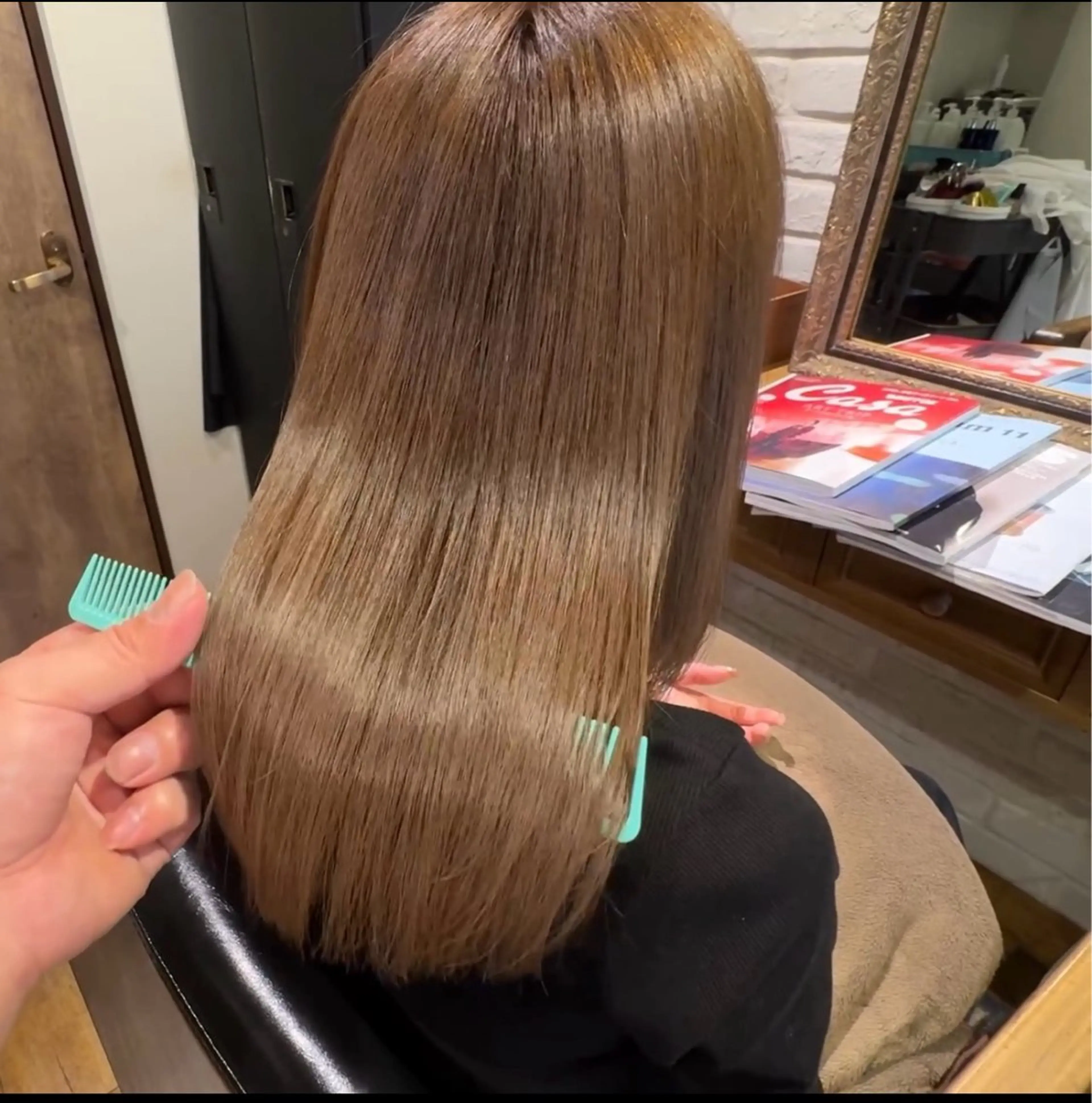 セミロング ヘアカラー トリートメント 富岡 俊行のヘアスタイル