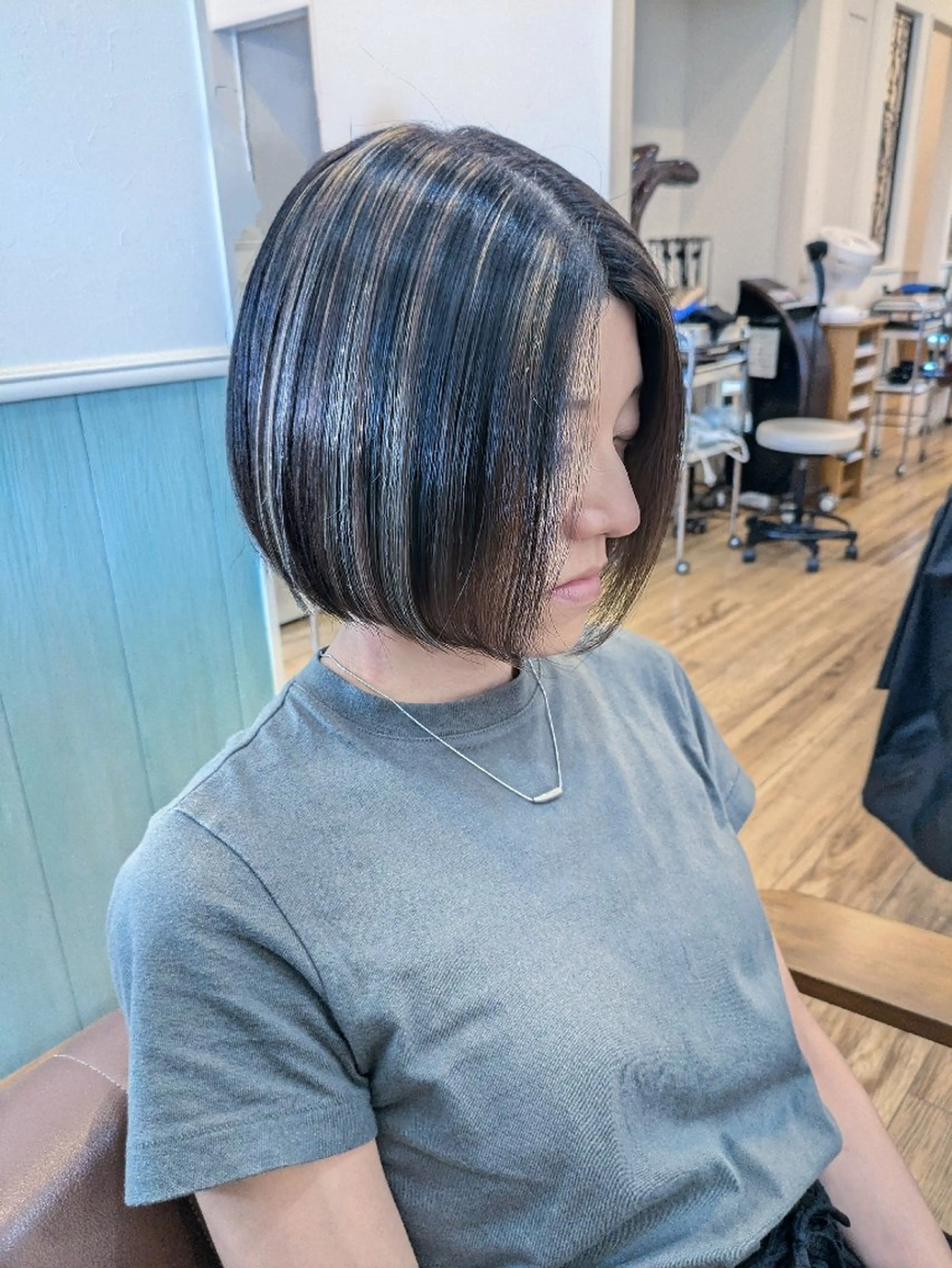 ミディアム カラー ハイライトカラー ハイライト 【泉中央】CLASS 中村のマツエク・マツパデザイン