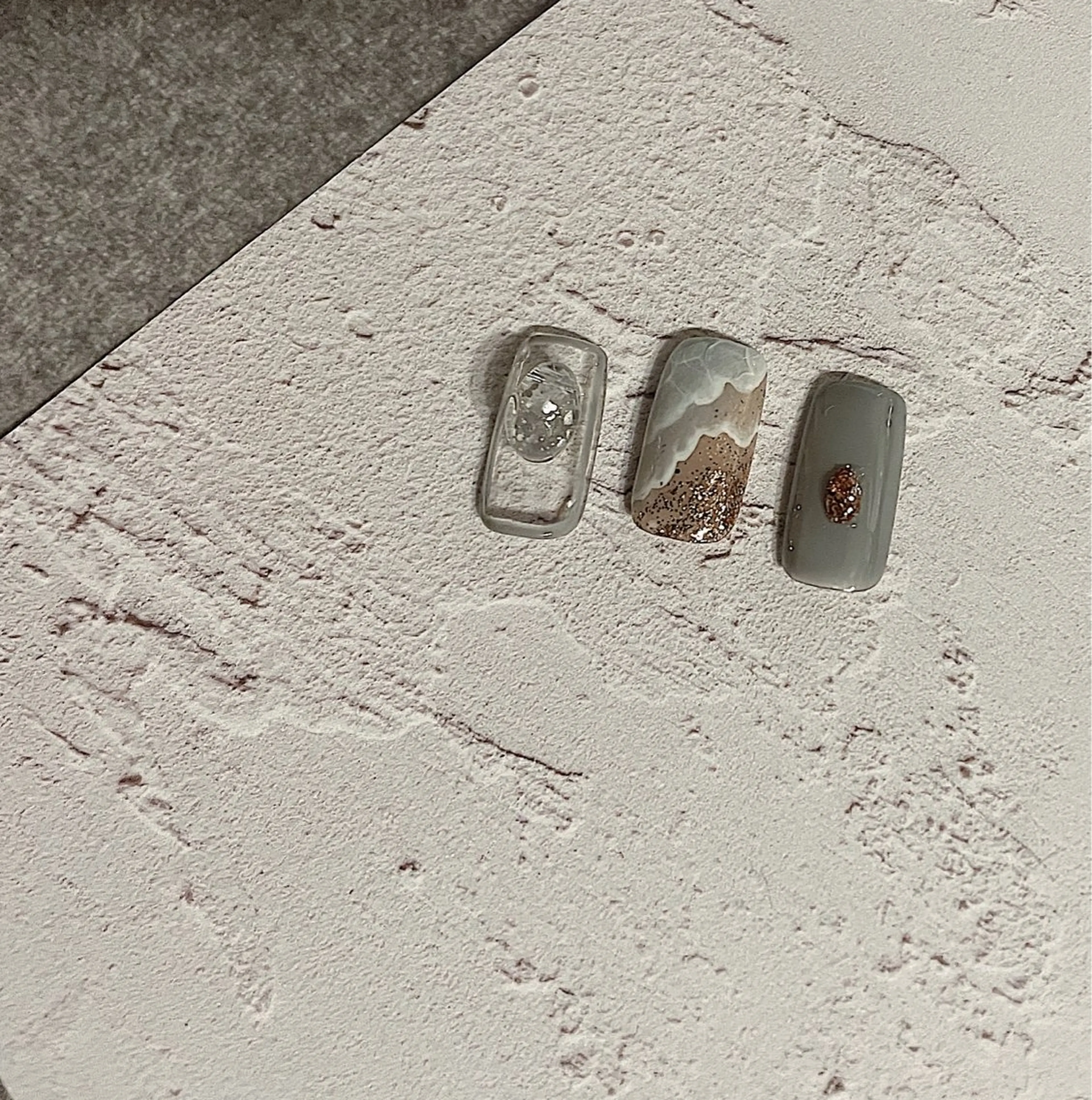 ネイル ニュアンスネイル シルバー ハンドネイル Atelier by 24nail/Ayaのネイルデザイン