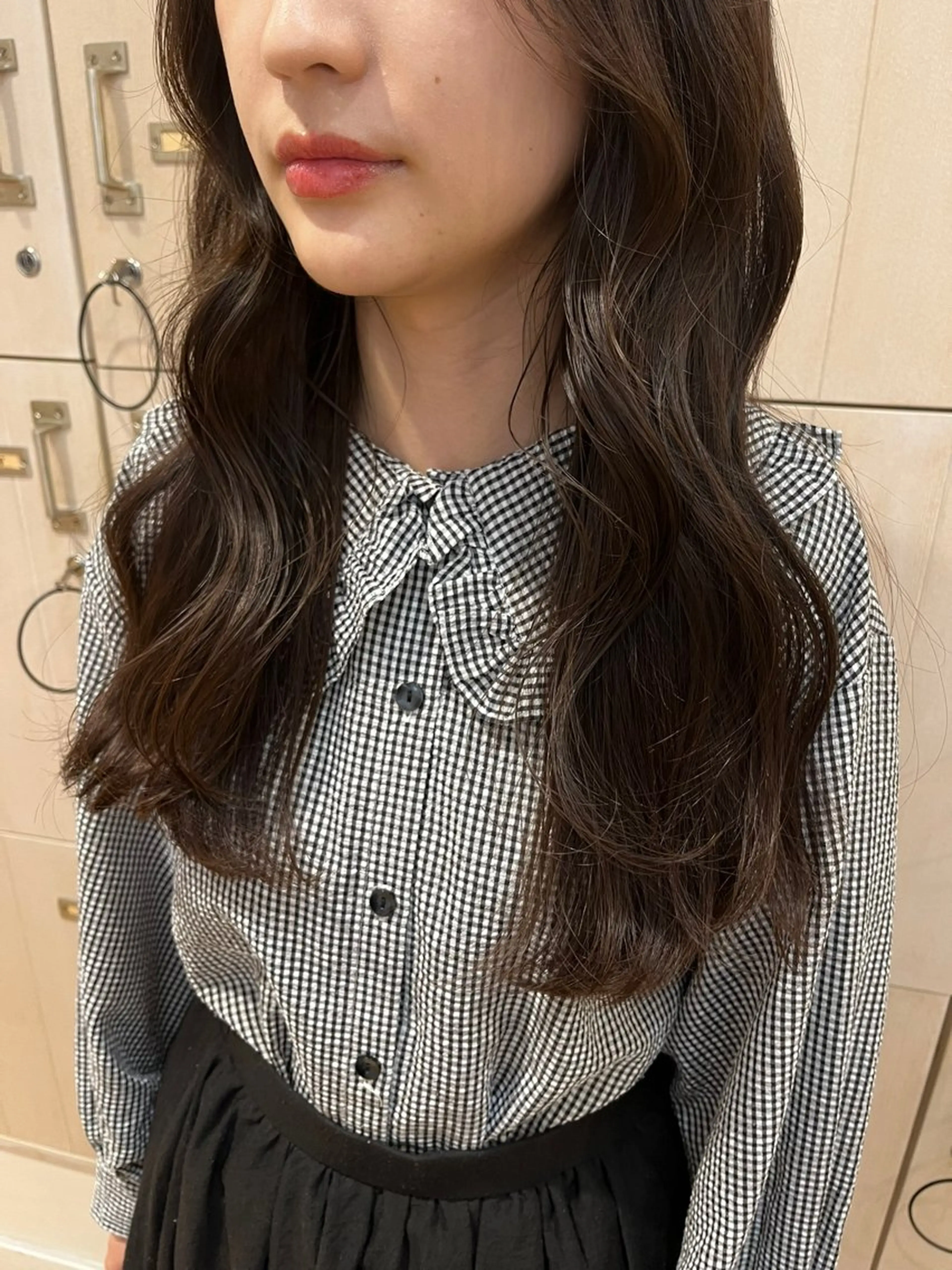 ロング カラー 顔周りカット 韓国風ヘア ヘアカラー vince gio 彩織のヘアスタイル