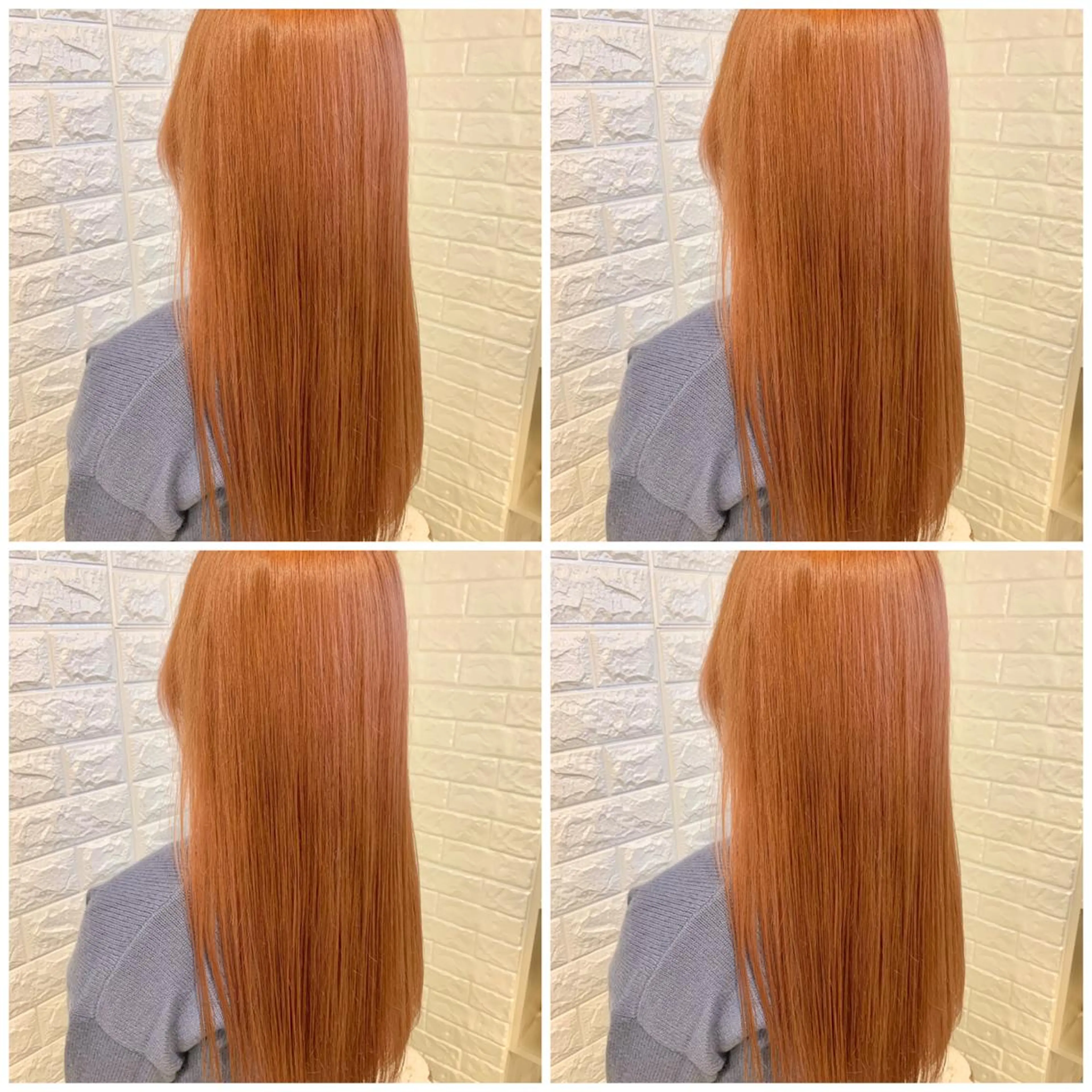 ロング カラー ベージュカラー ブリーチ ハイトーンカラー オレンジ オレンジベージュ ヘアカラー トリートメント ハイトーン/ブリーチ 山崎　悠次のヘアスタイル