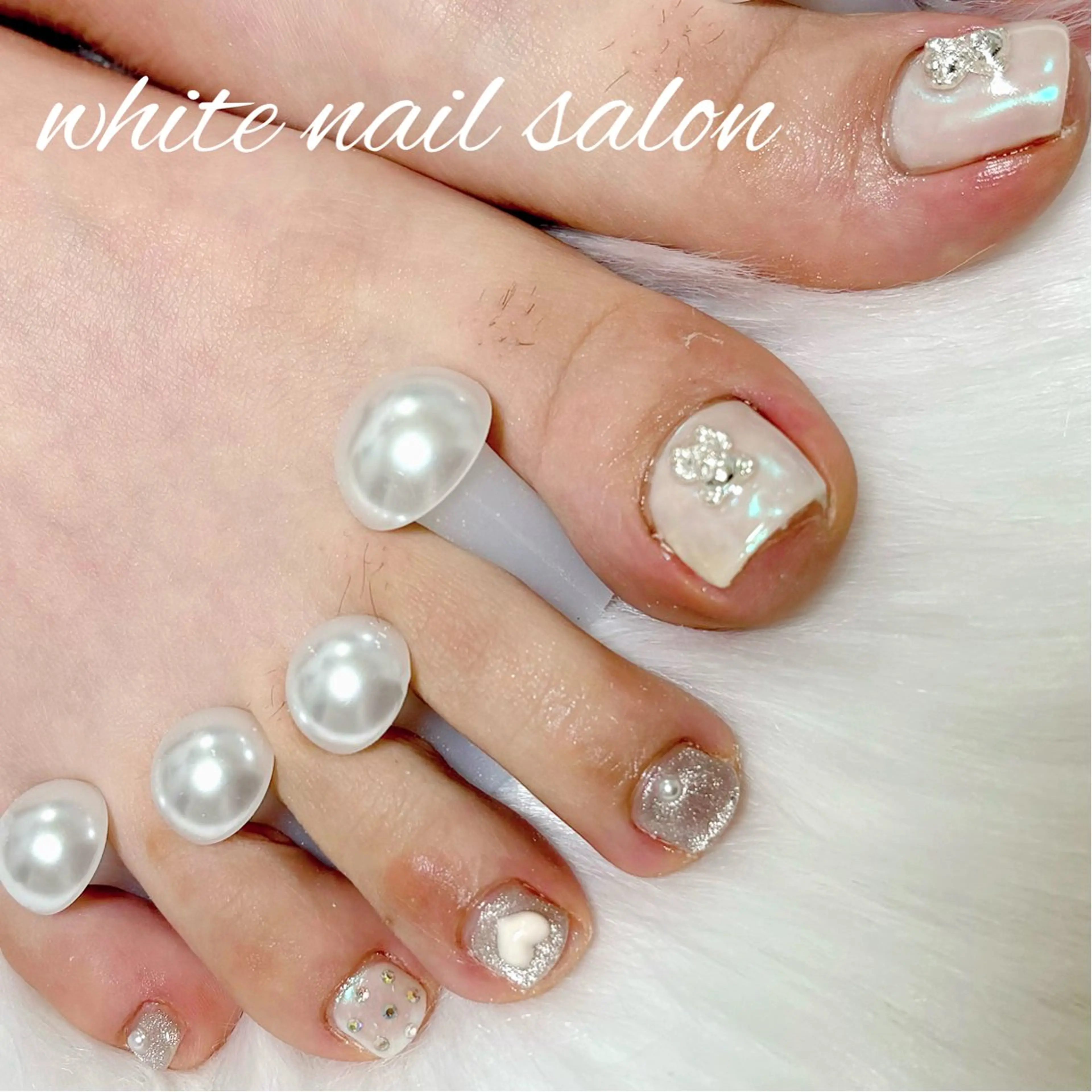 ネイル フットネイル フットネイル white nail salonのネイルデザイン