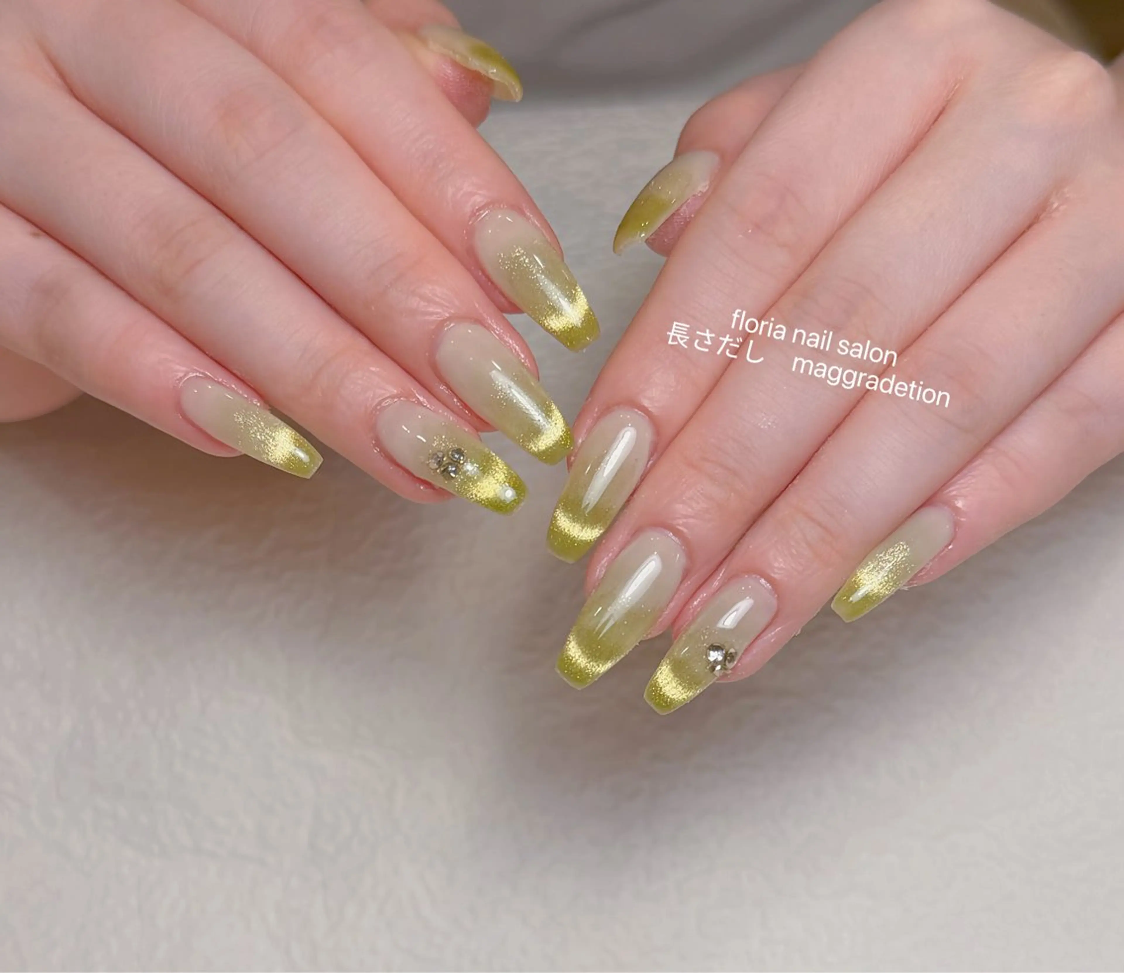 ネイル アートネイル フレンチネイル ハート 韓国ネイル 水色 ハンドネイル Floria nail salonのネイルデザイン