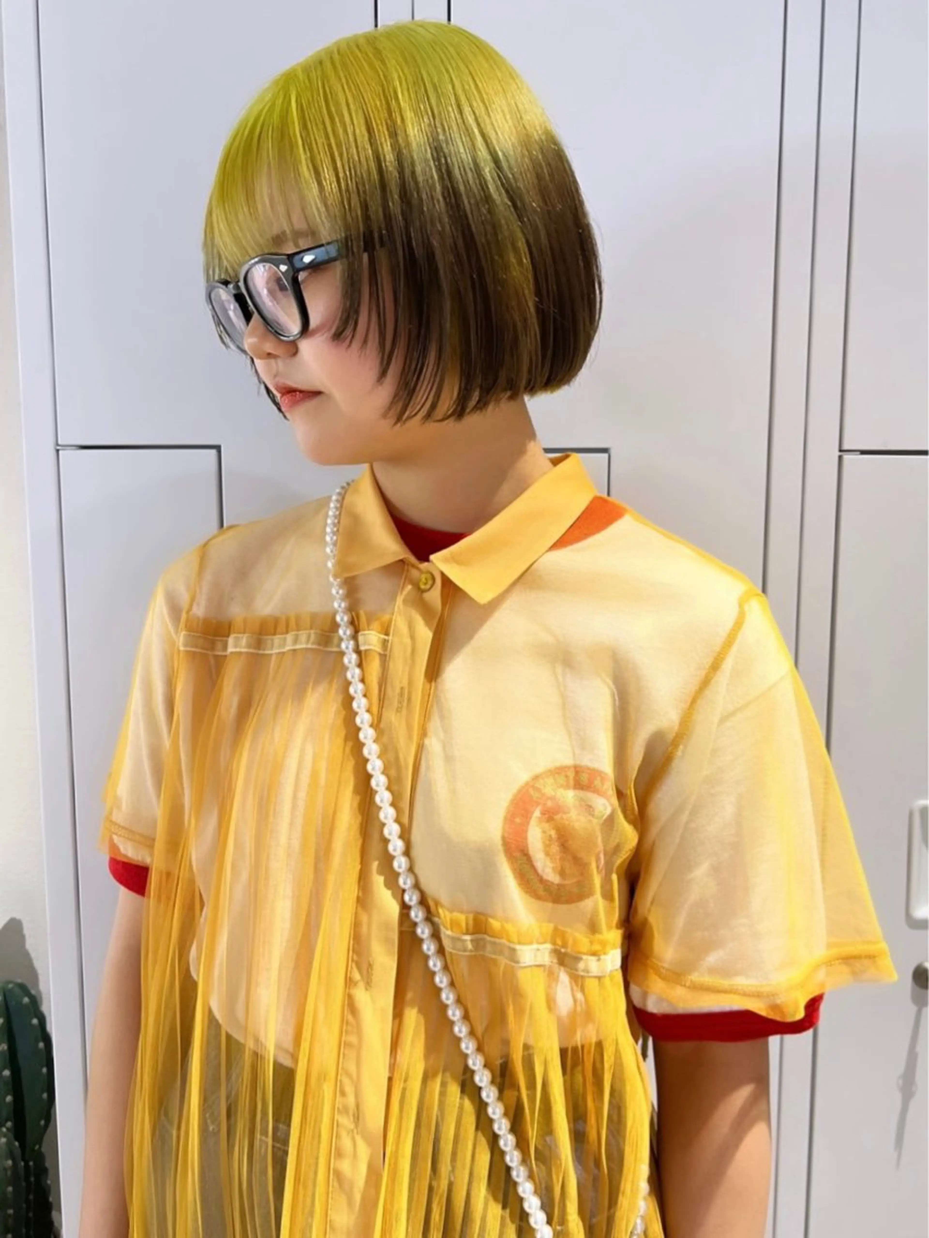 ショート カラー ブリーチ ケアブリーチ 透明感カラー デザインカラー ダブルカラー ハイトーン/ボブ 🎀sonokaのヘアスタイル