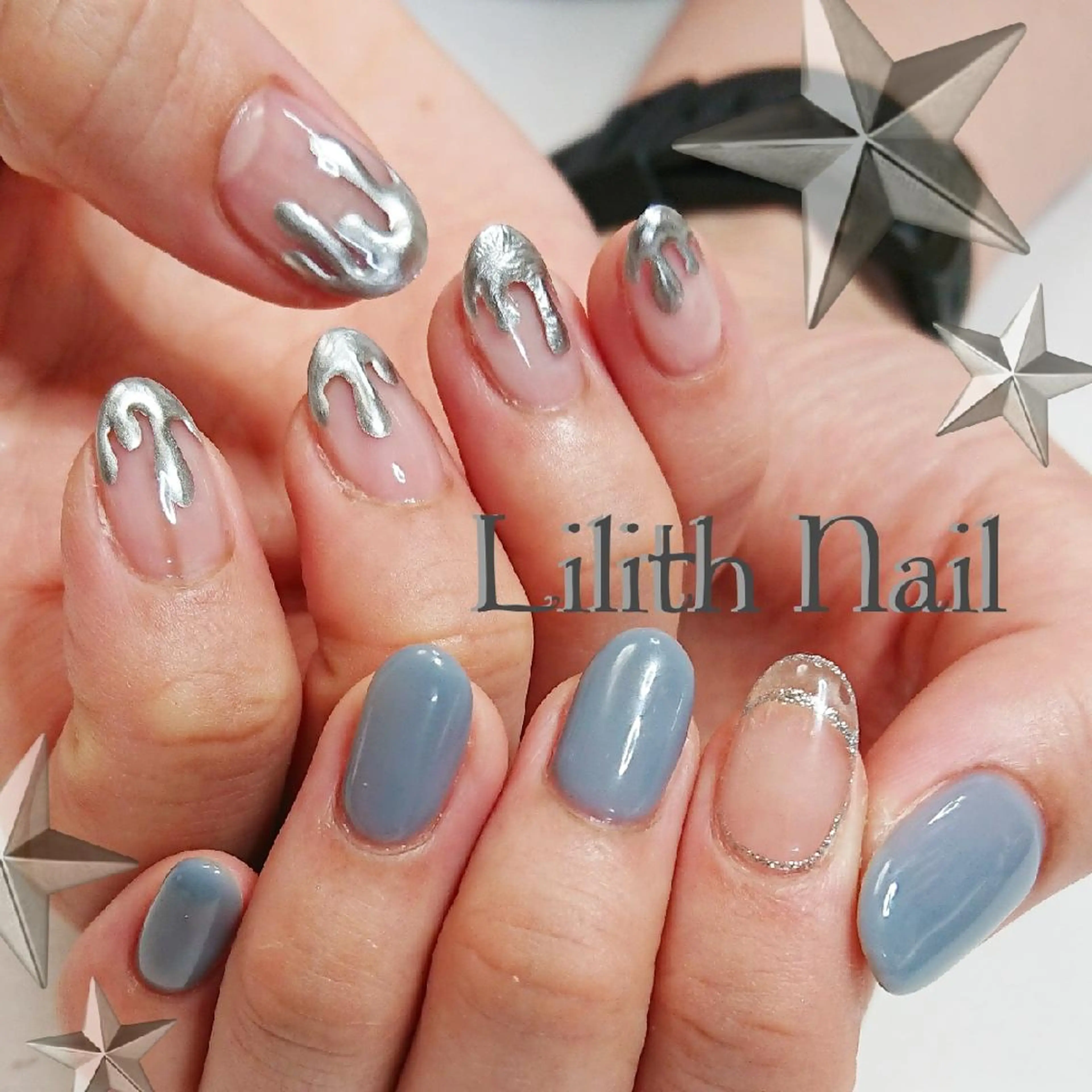 ネイル 長さ出し ハンドネイル Lilith Nailのネイルデザイン