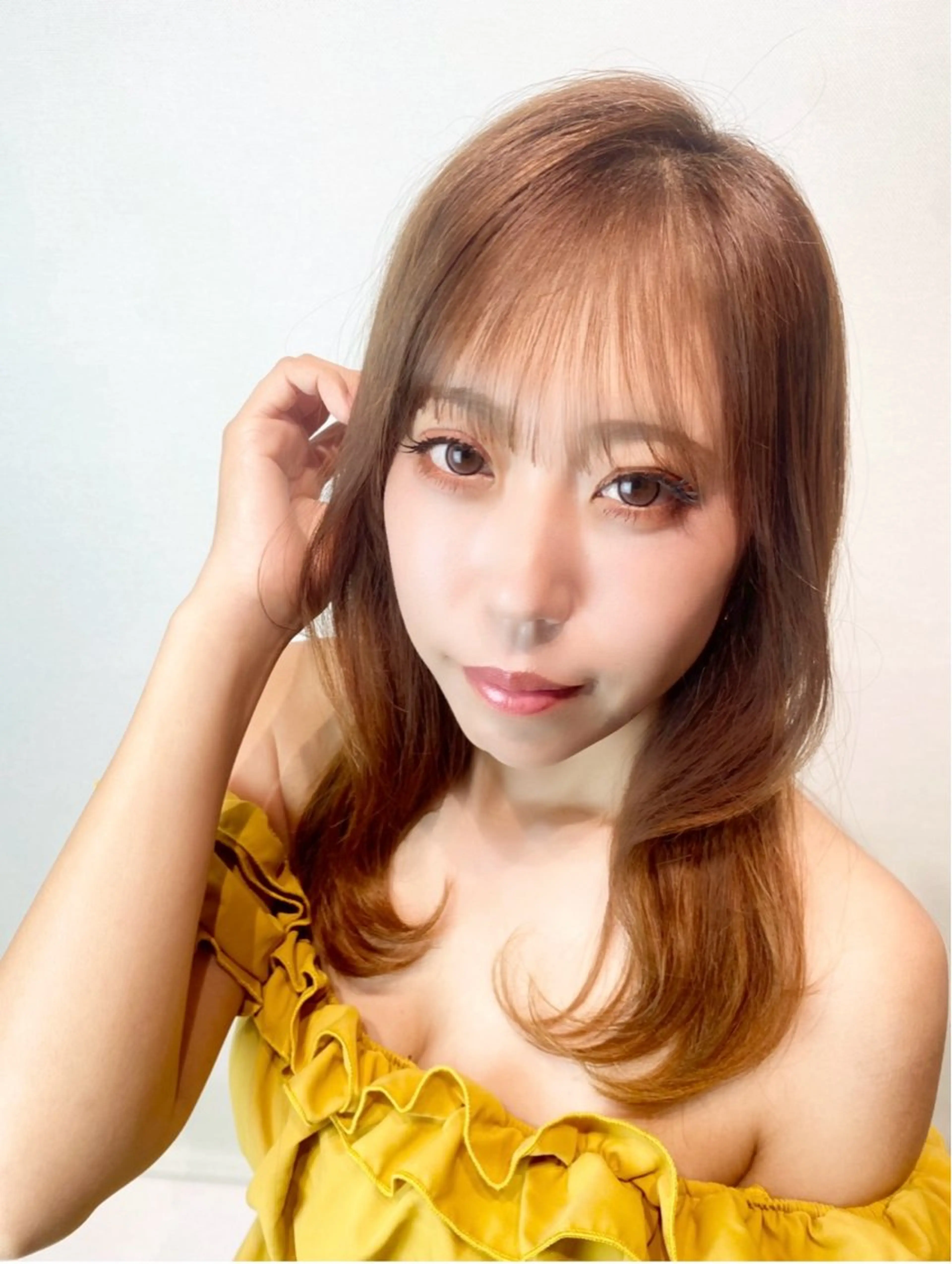 ミディアム ミディアムパーマ 髪質改善 トリートメント 中谷 明日香のヘアスタイル