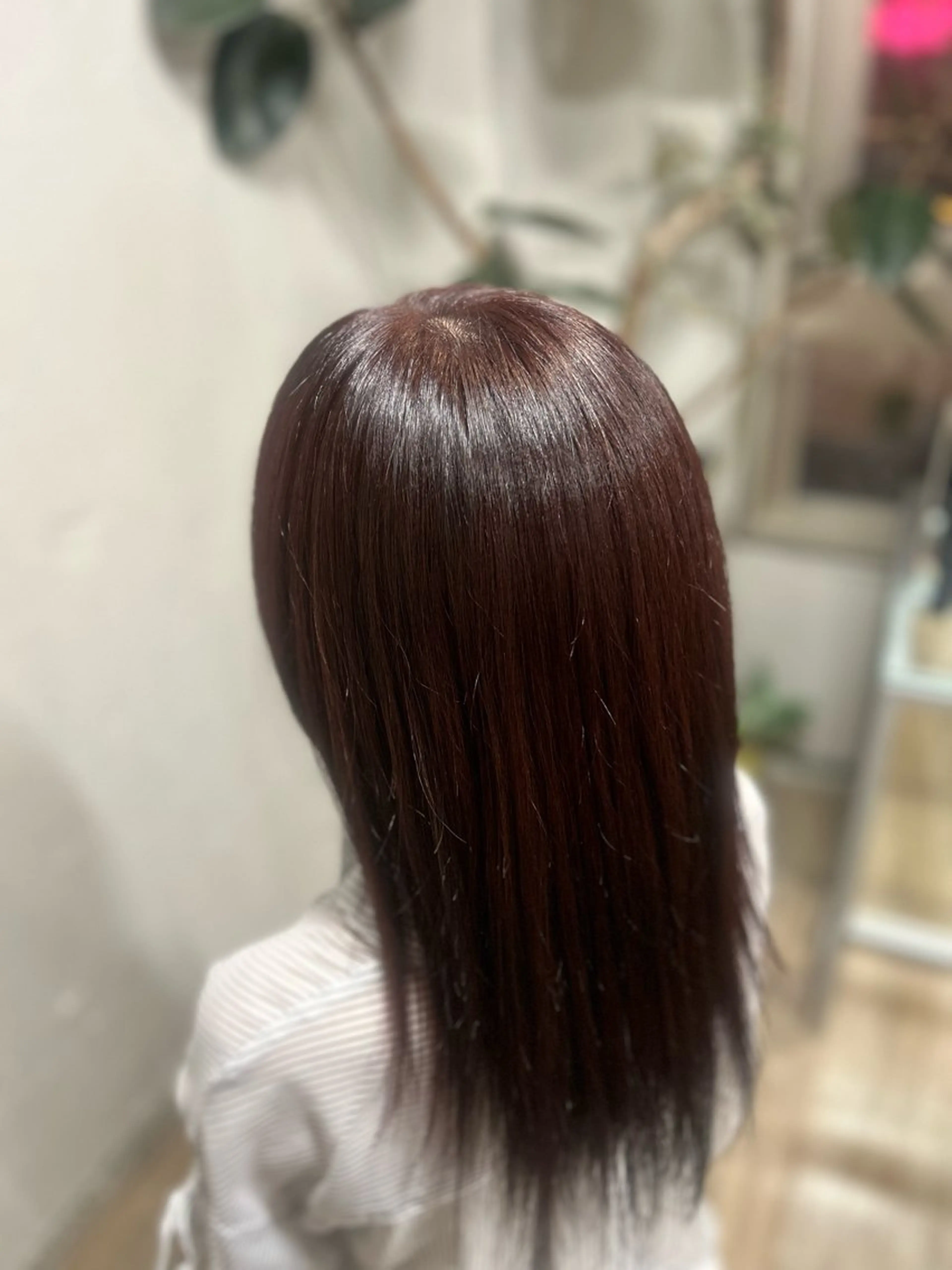 ミディアム カラー レッドカラー ヨシタニ ヒナタのヘアスタイル