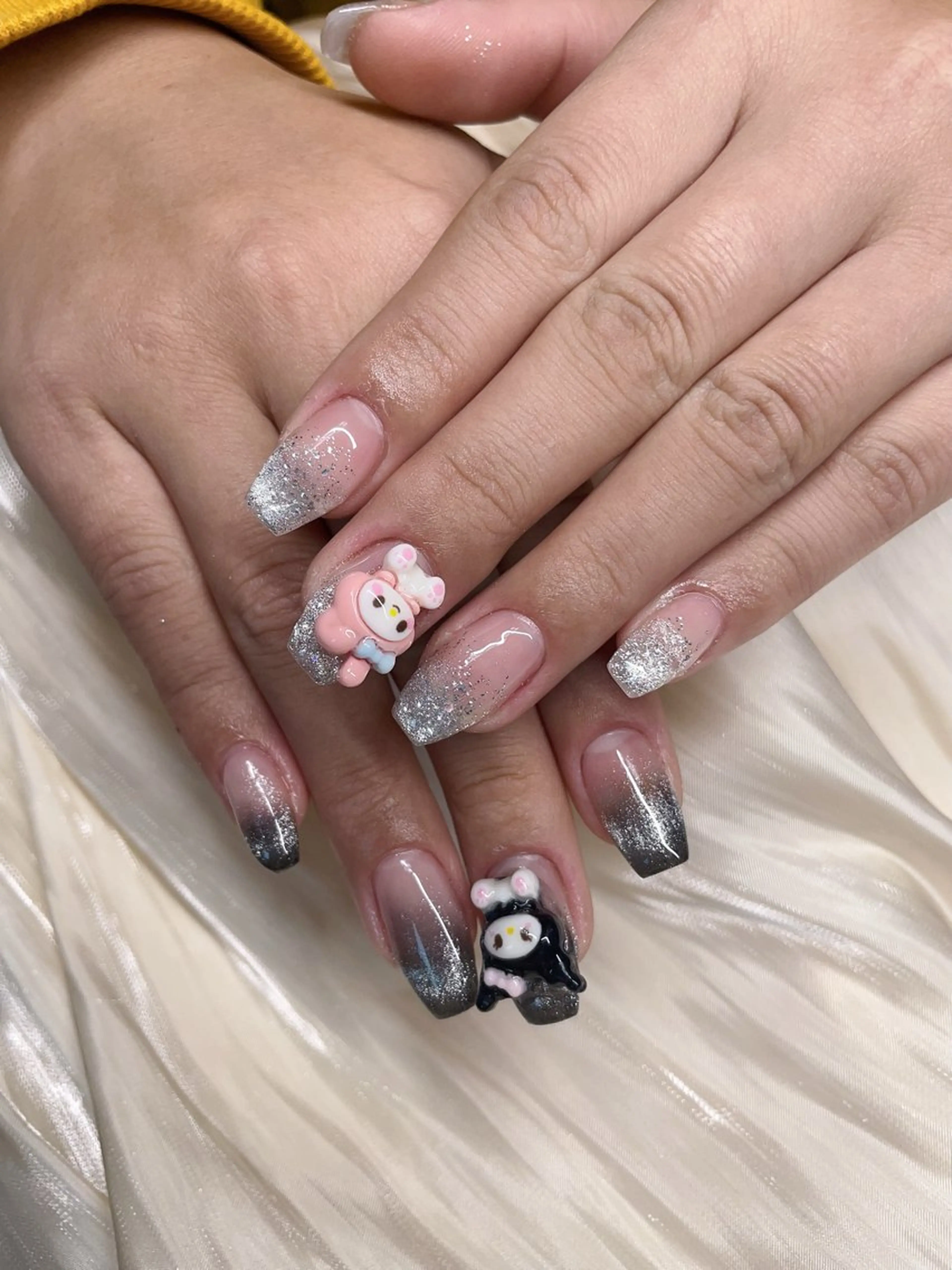 ネイル フレンチネイル ジェルネイル グラデーション マグネットネイル ミラーネイル Rika  nail cocoのネイルデザイン