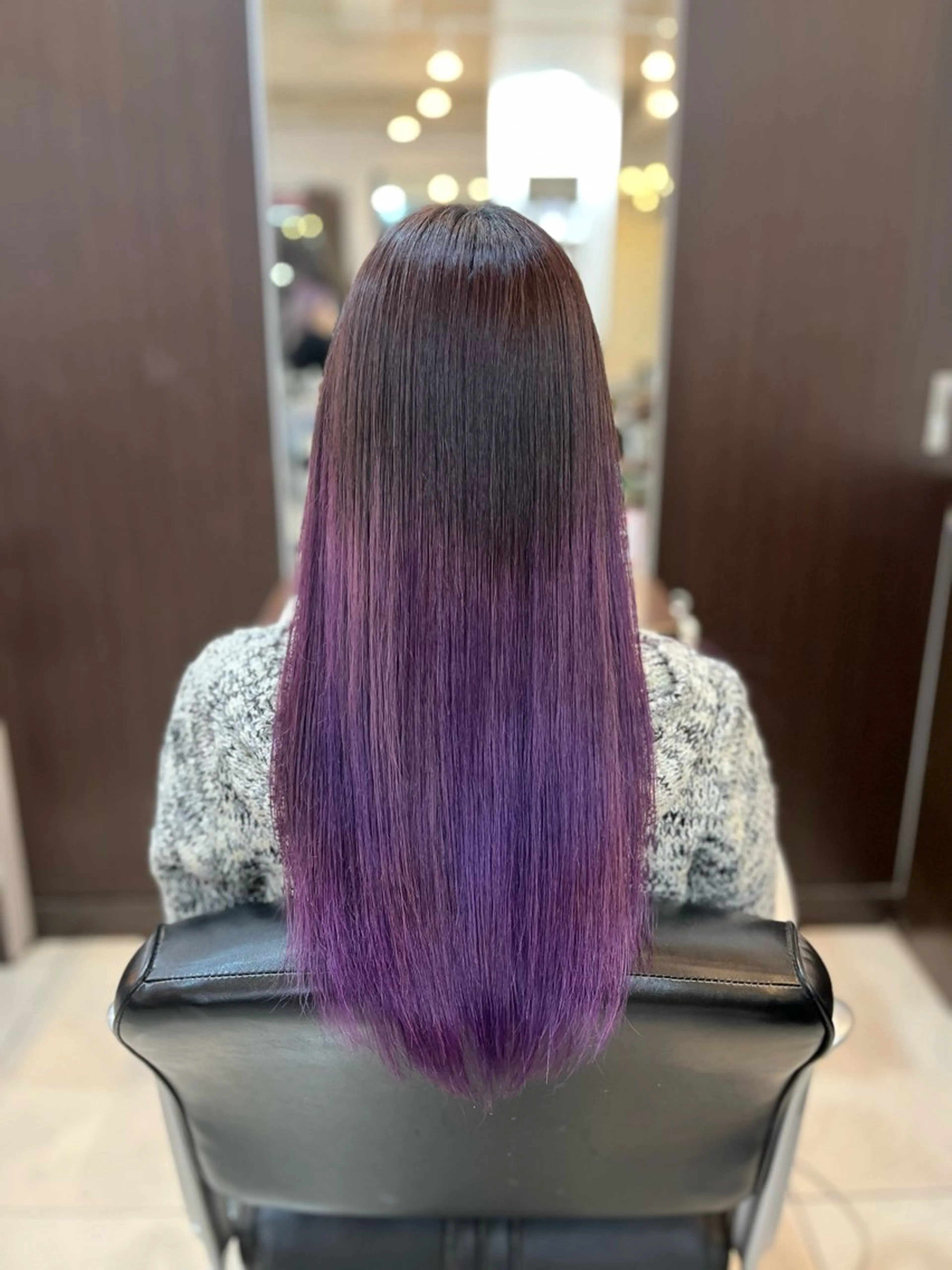 ロング カラー ブリーチ パープルカラー ヘアカラー 🍒 SANA🍒のヘアスタイル