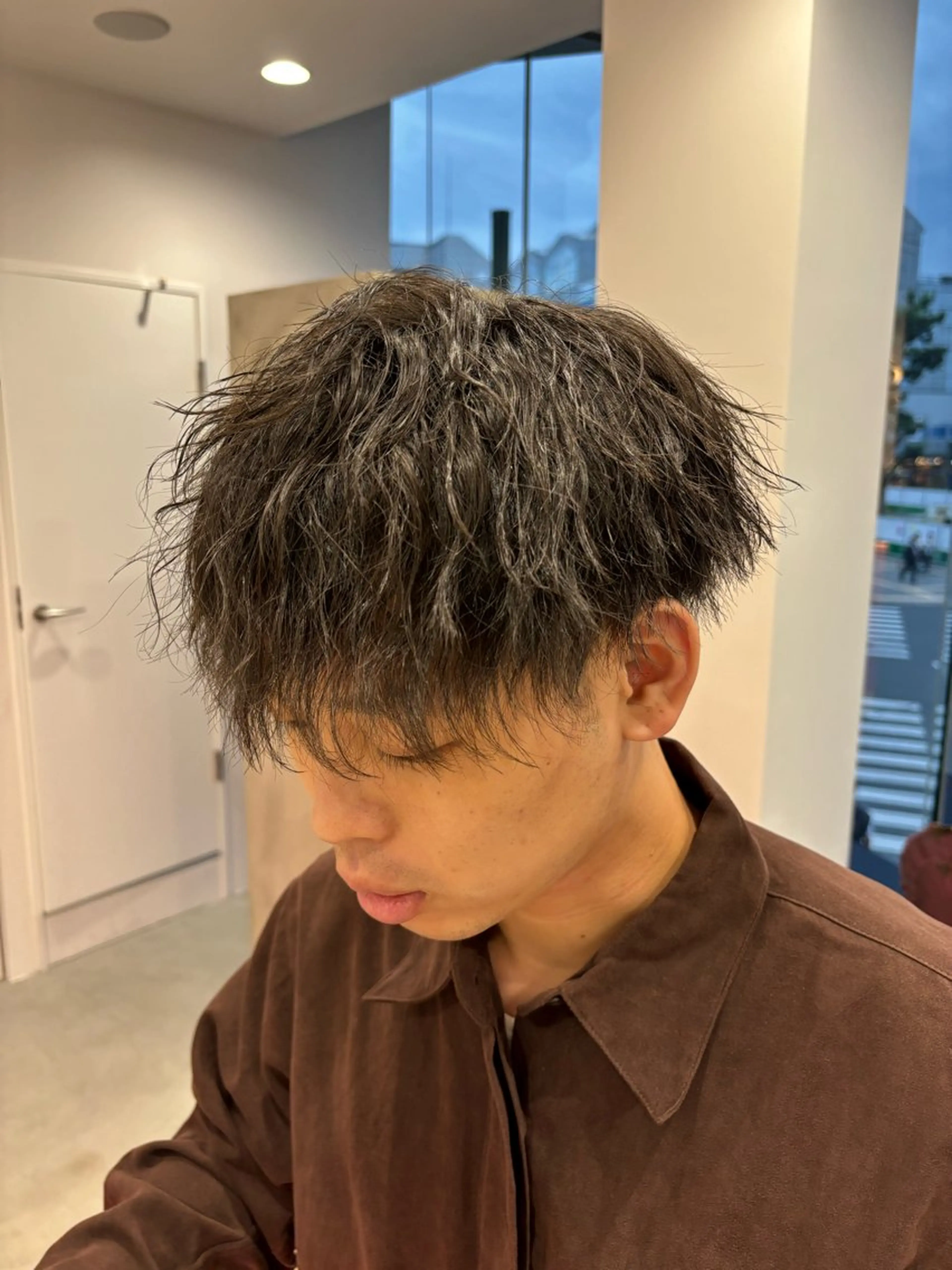 パーマ メンズ メンズカット ボブ/米崎駿也のヘアスタイル