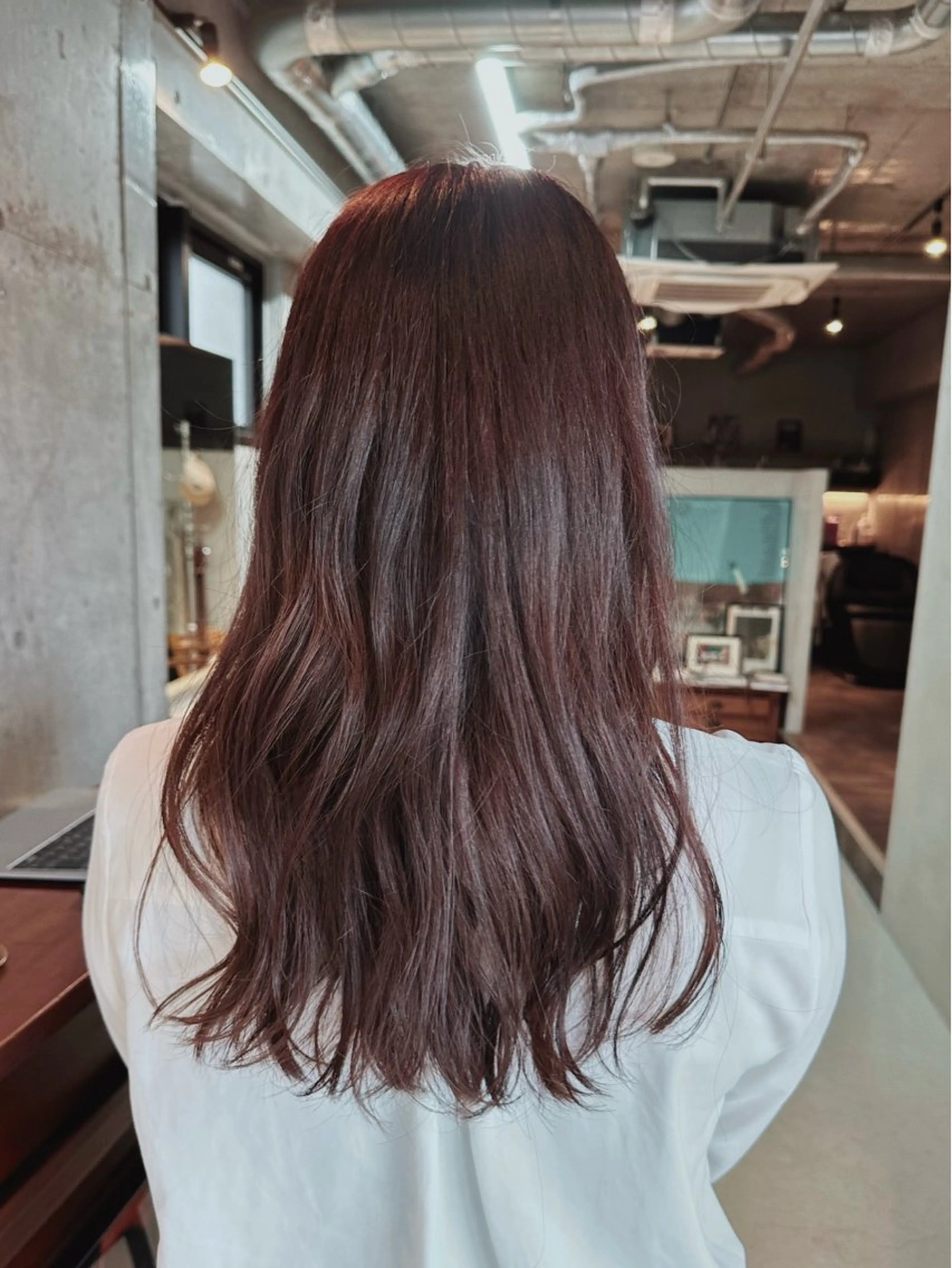 ロング カラー ヘアカラー トリートメント 前野 日奈のヘアスタイル