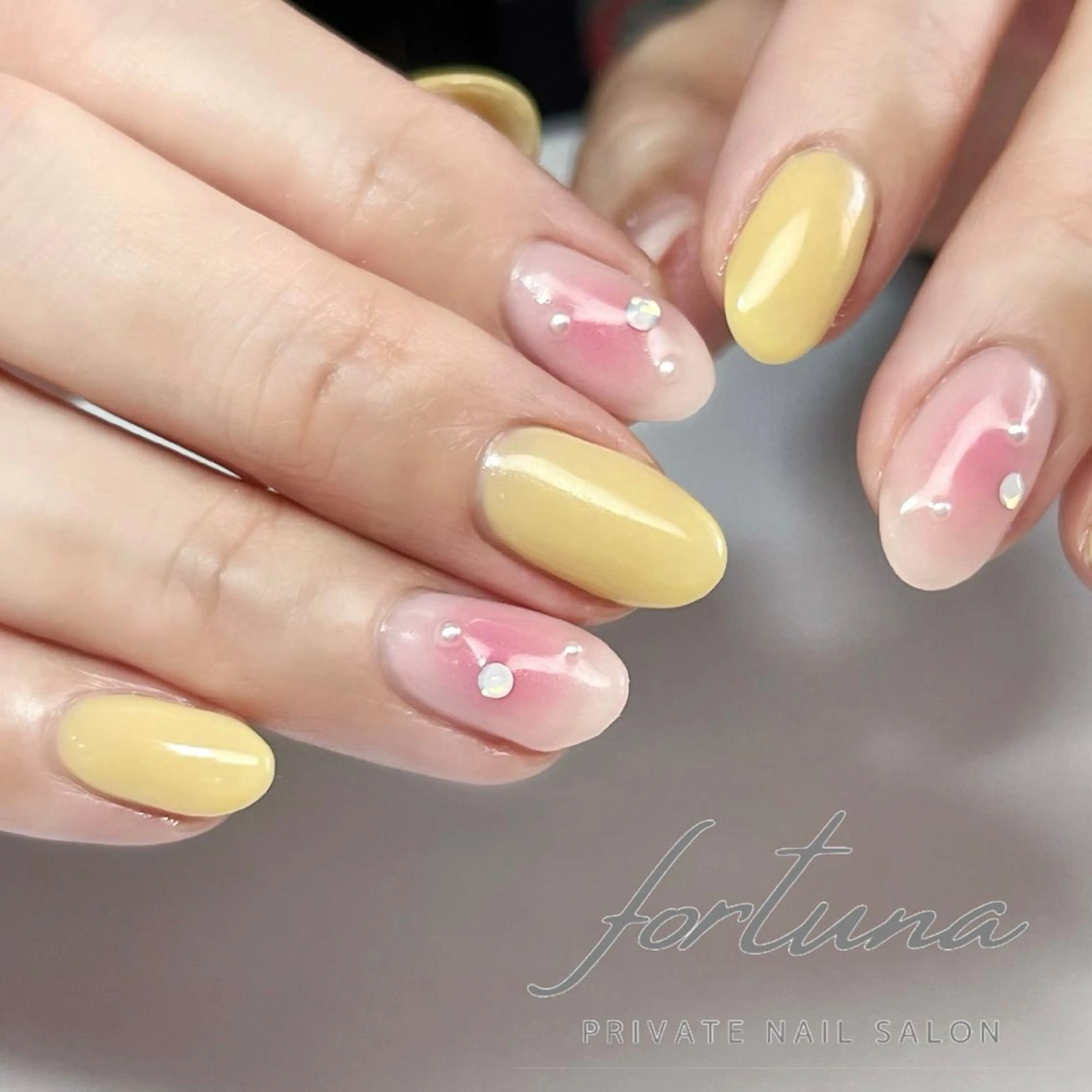 ネイル チークネイル 春ネイル ハンドネイル fortuna 武藤裕美のネイルデザイン