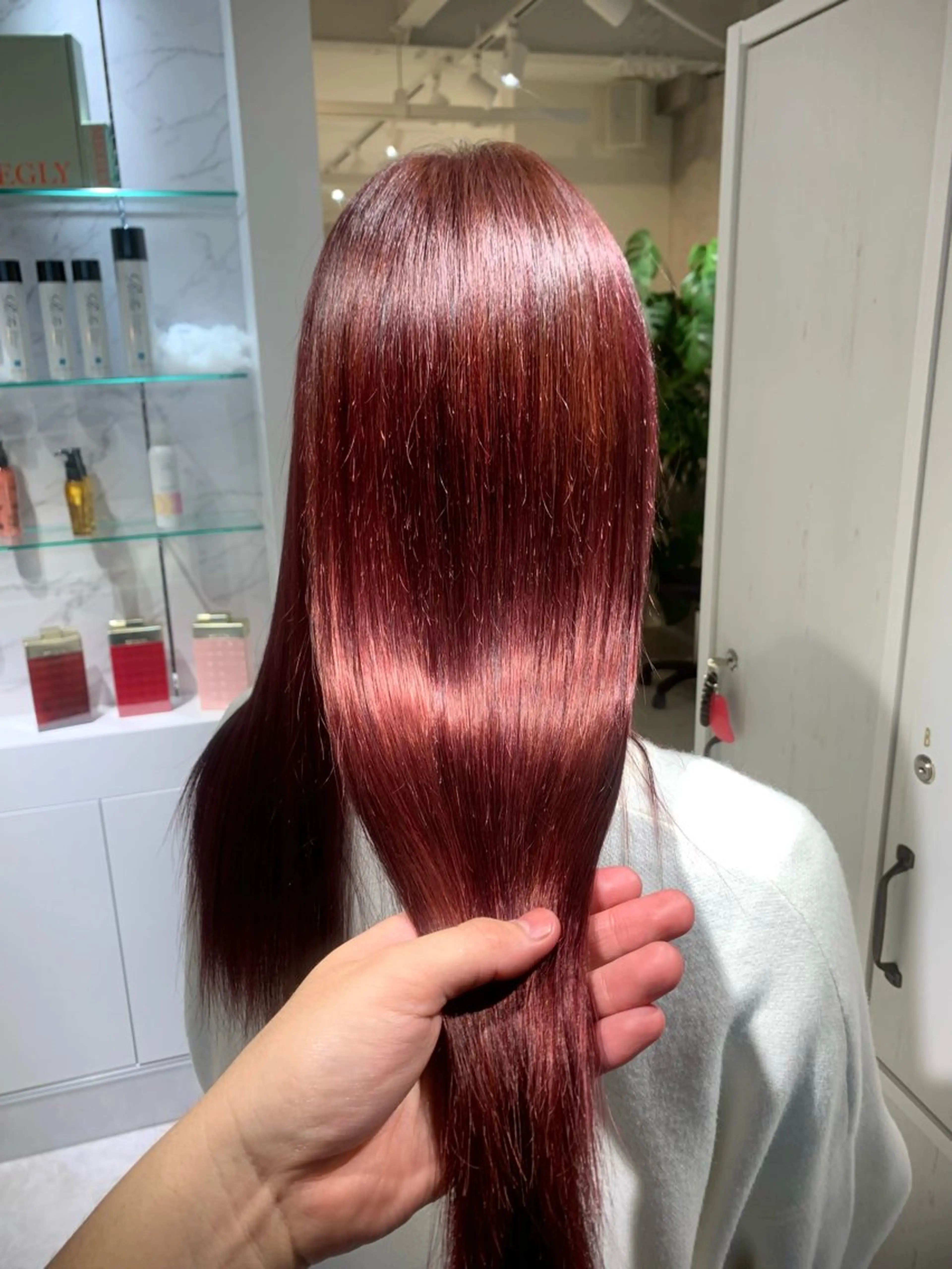 ロング カラー バレイヤージュ ブリーチ ケアブリーチ ダブルカラー ハイライトカラー 縮毛矯正とレイヤー カット/杉村凜汰郎のヘアスタイル