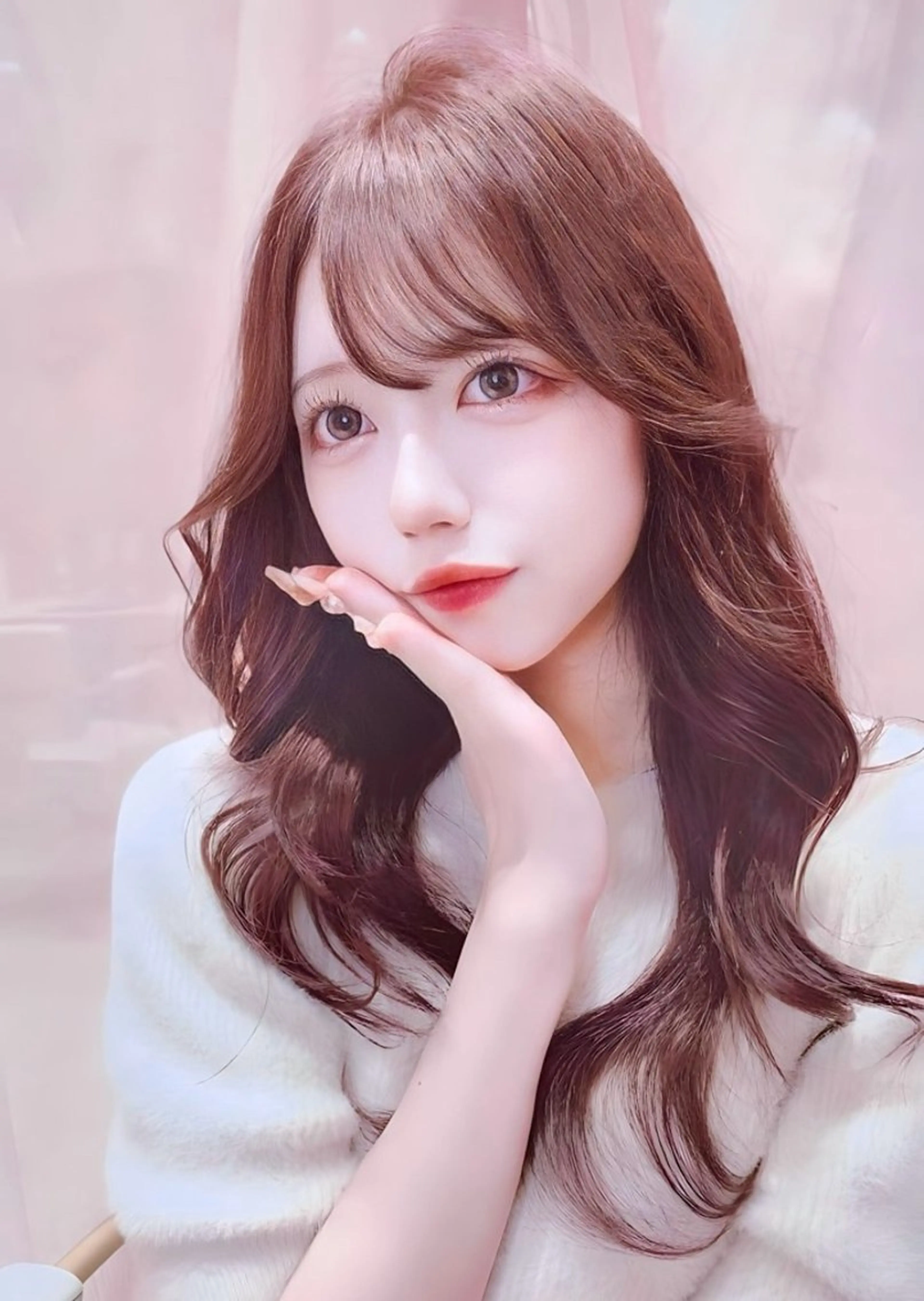 ミディアム カラー カット ヘアカラー トリートメント ヘッドスパ ヘアセット 韓国ヘア/レイヤー/ 顔まわり/りょーとのヘアスタイル