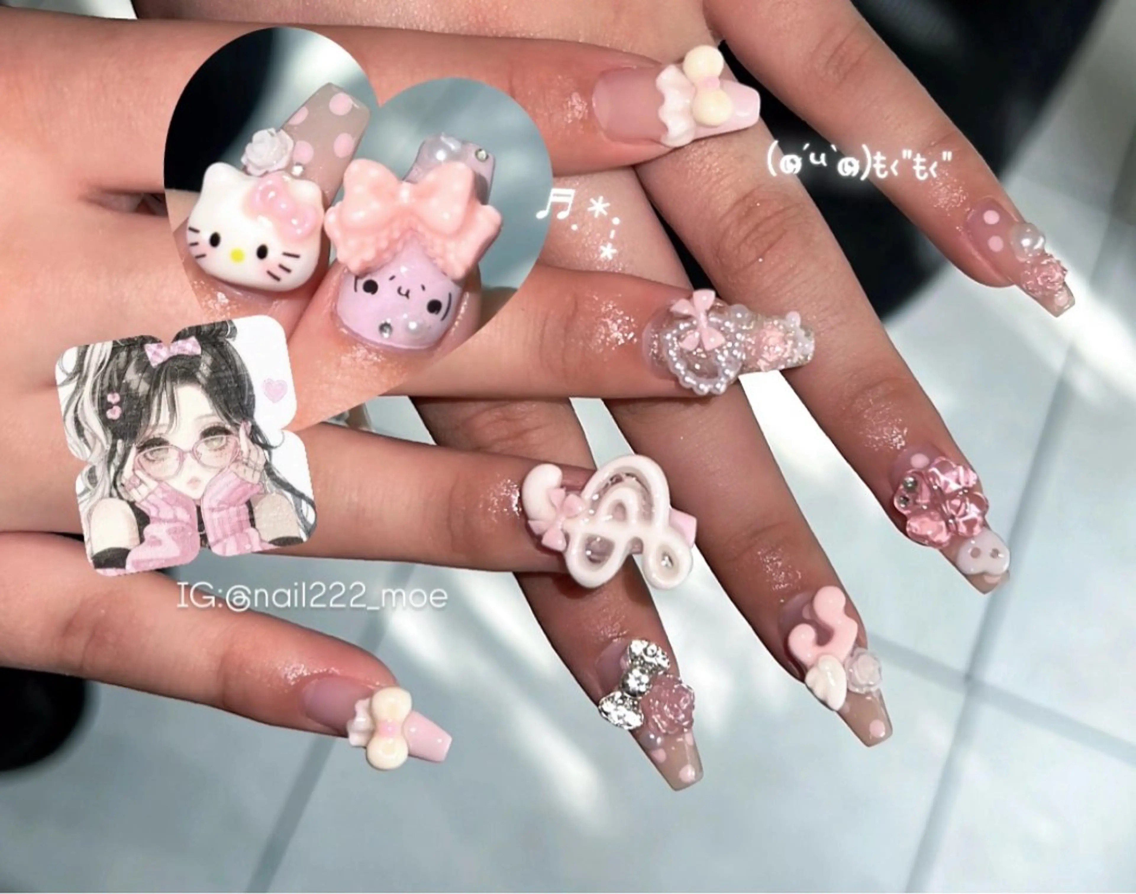 ネイル ハンドネイル ⟡.*222⋰˚☆ MöEのネイルデザイン