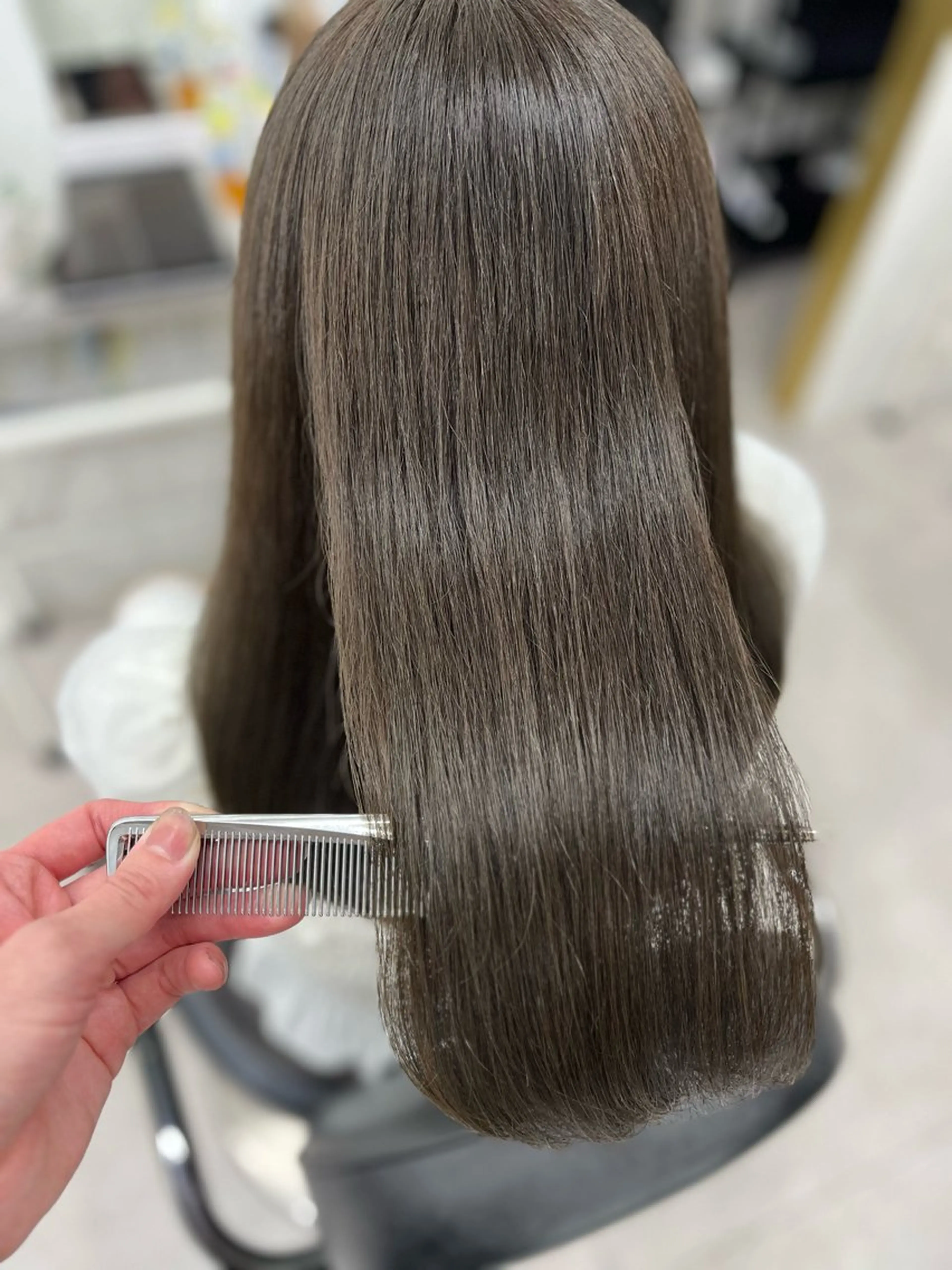 セミロング カラー フォギーグレージュ グレージュ カット ヘアカラー トリートメント 🫧ぷる艶カラー🫧 Yuubi🦩のヘアスタイル