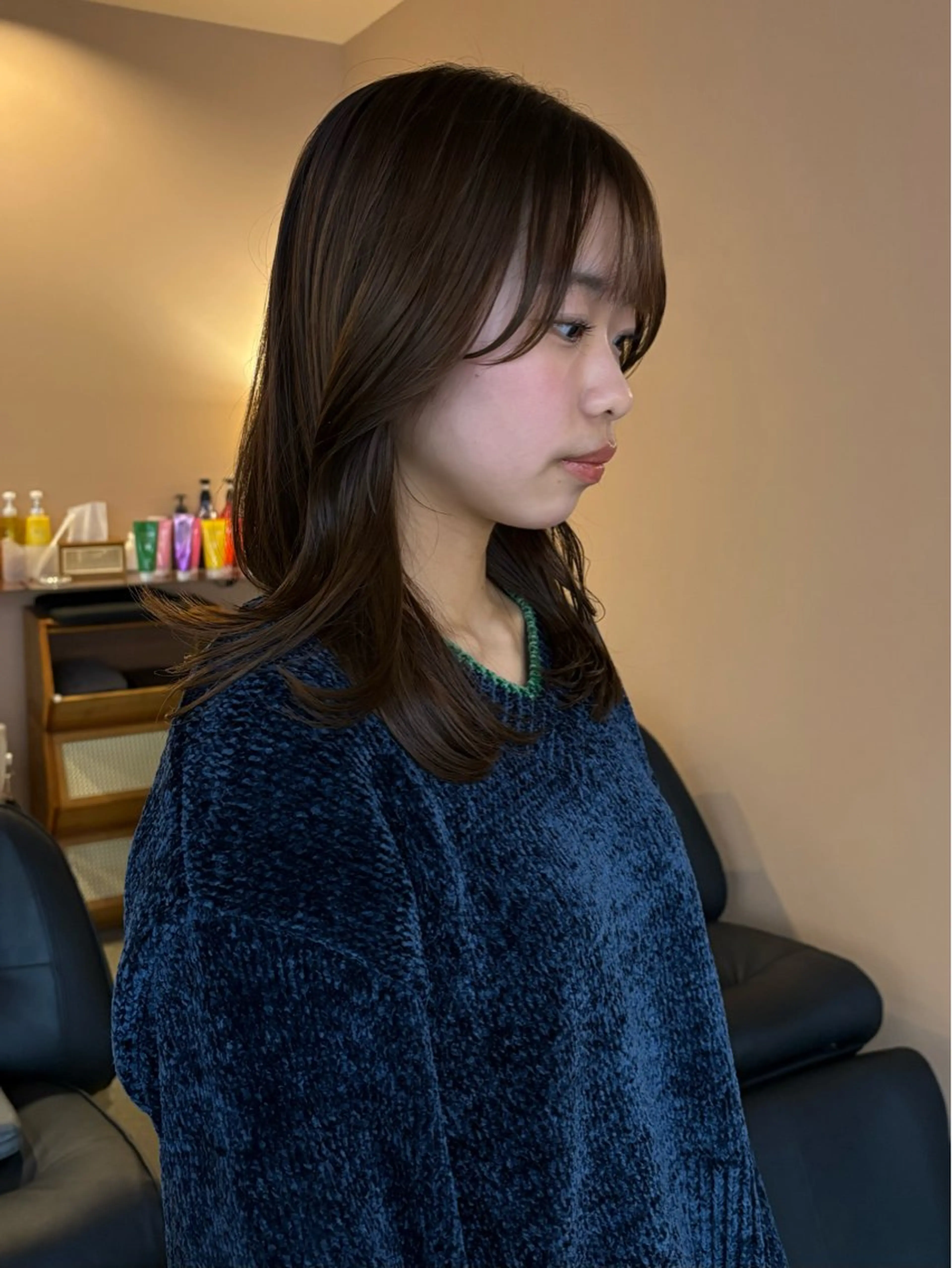 ミディアム カット ヘアカラー トリートメント メンズモデル募集中 YOKE reinaのヘアスタイル