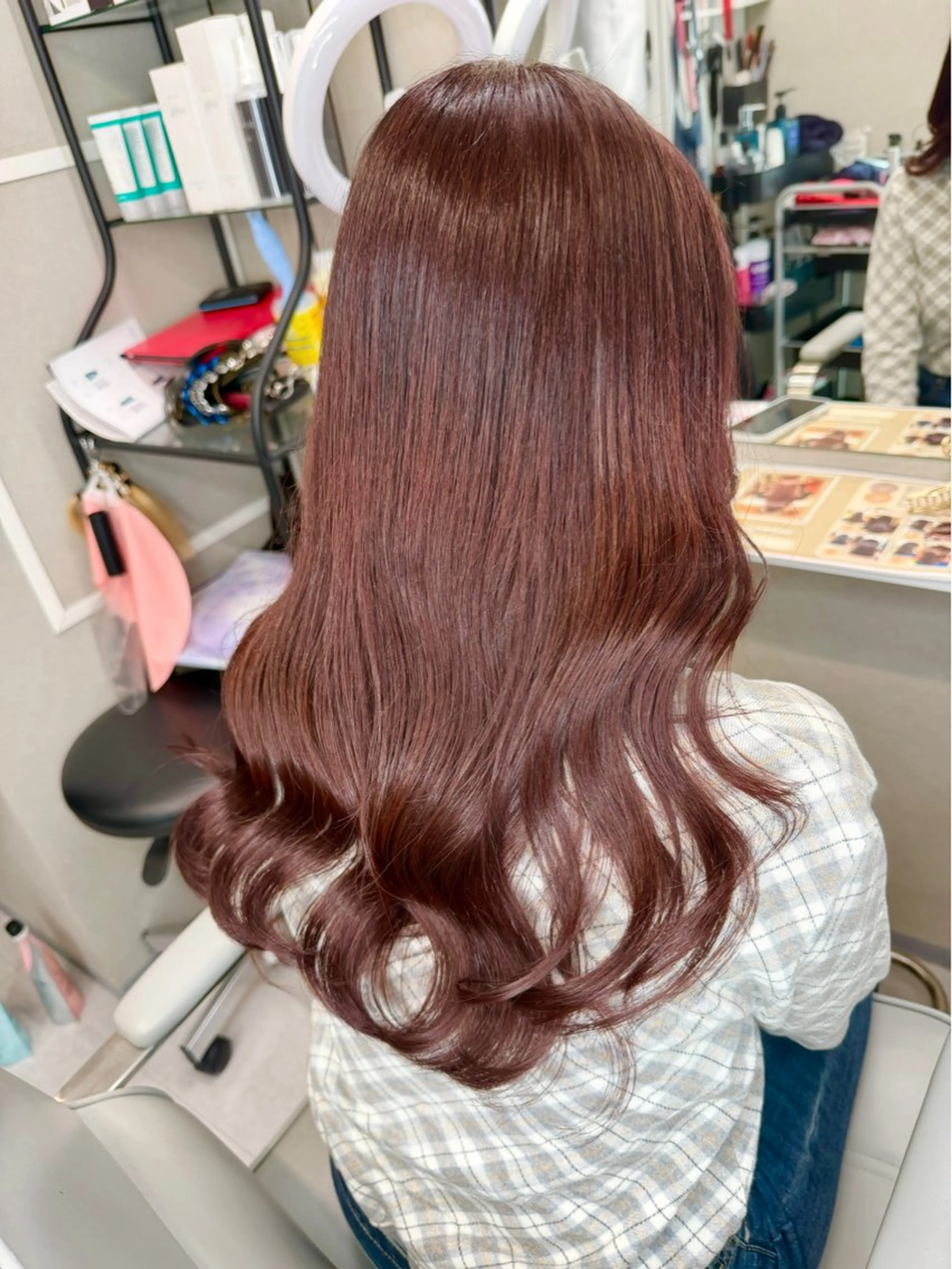 セミロング カラー ブリーチ 透明感カラー ブリーチなしカラー 髪質改善 ヘアカラー トリートメント 今井 勝也のヘアスタイル