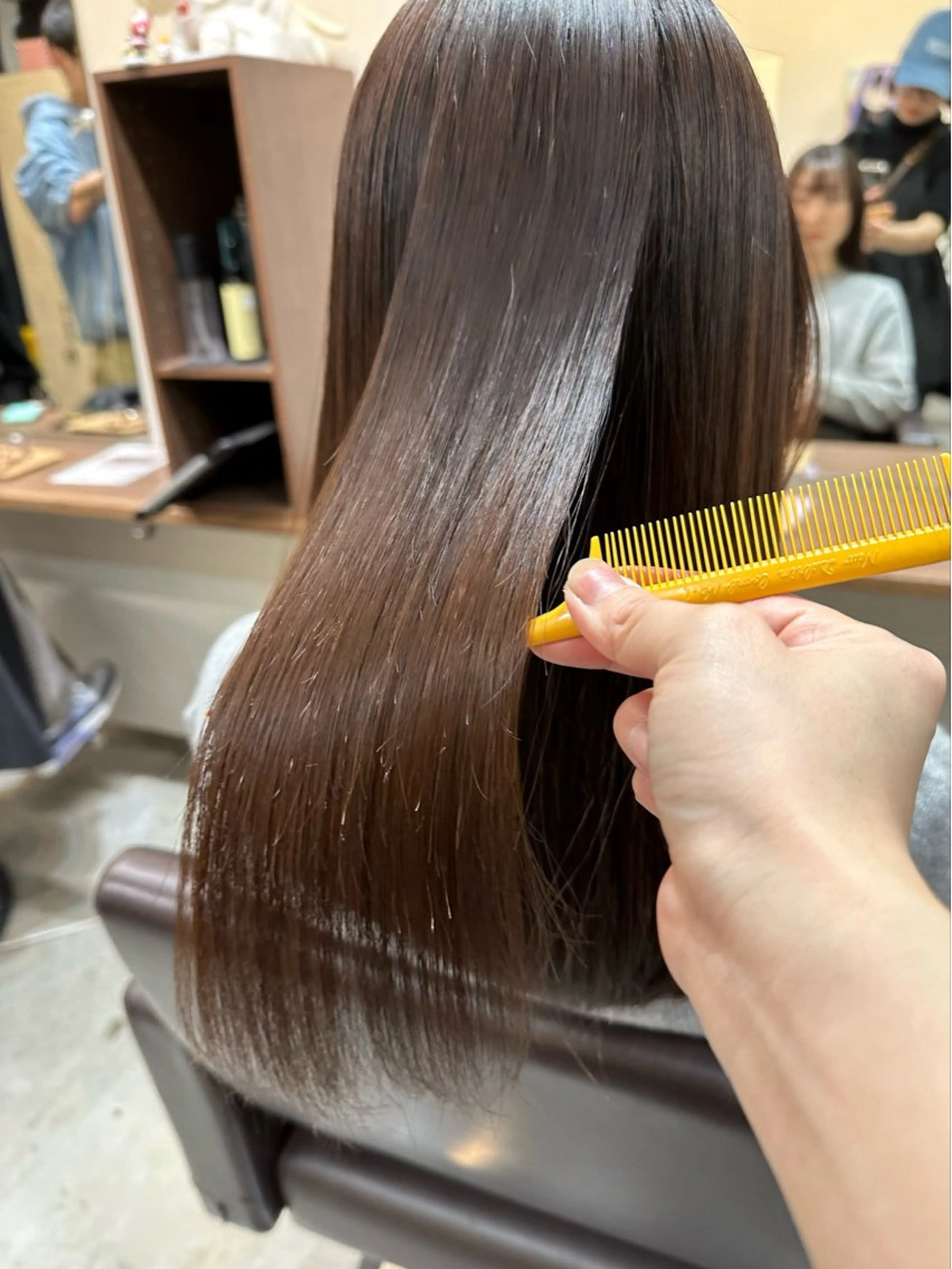 セミロング 縮毛矯正 縮毛矯正+モテカラー 🎀✨MIHOのヘアスタイル