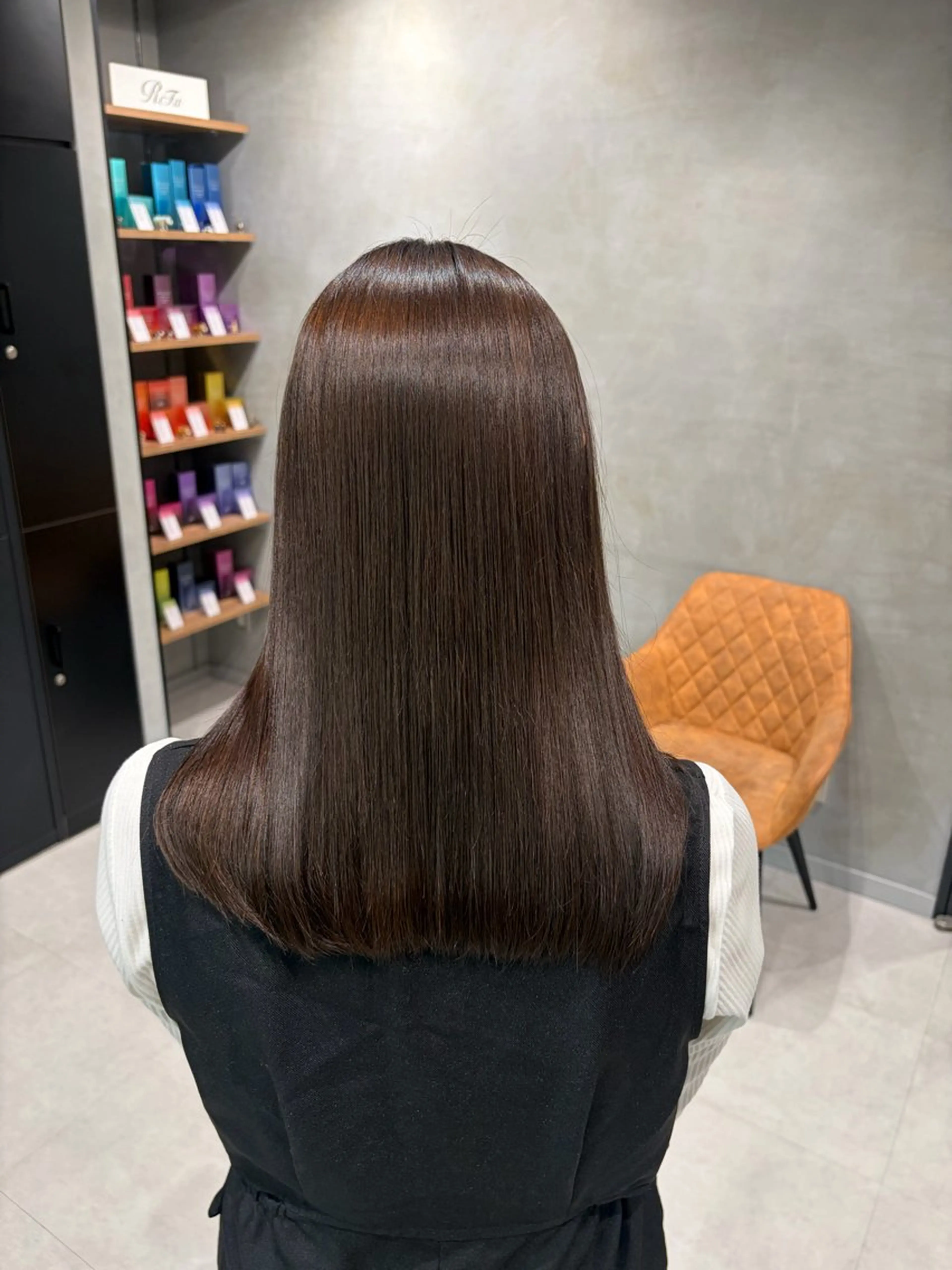 セミロング パーマ 髪質改善 縮毛矯正 縮毛矯正 ブリーチ✨/似合わせ カラー🎀/Yuzuのヘアスタイル