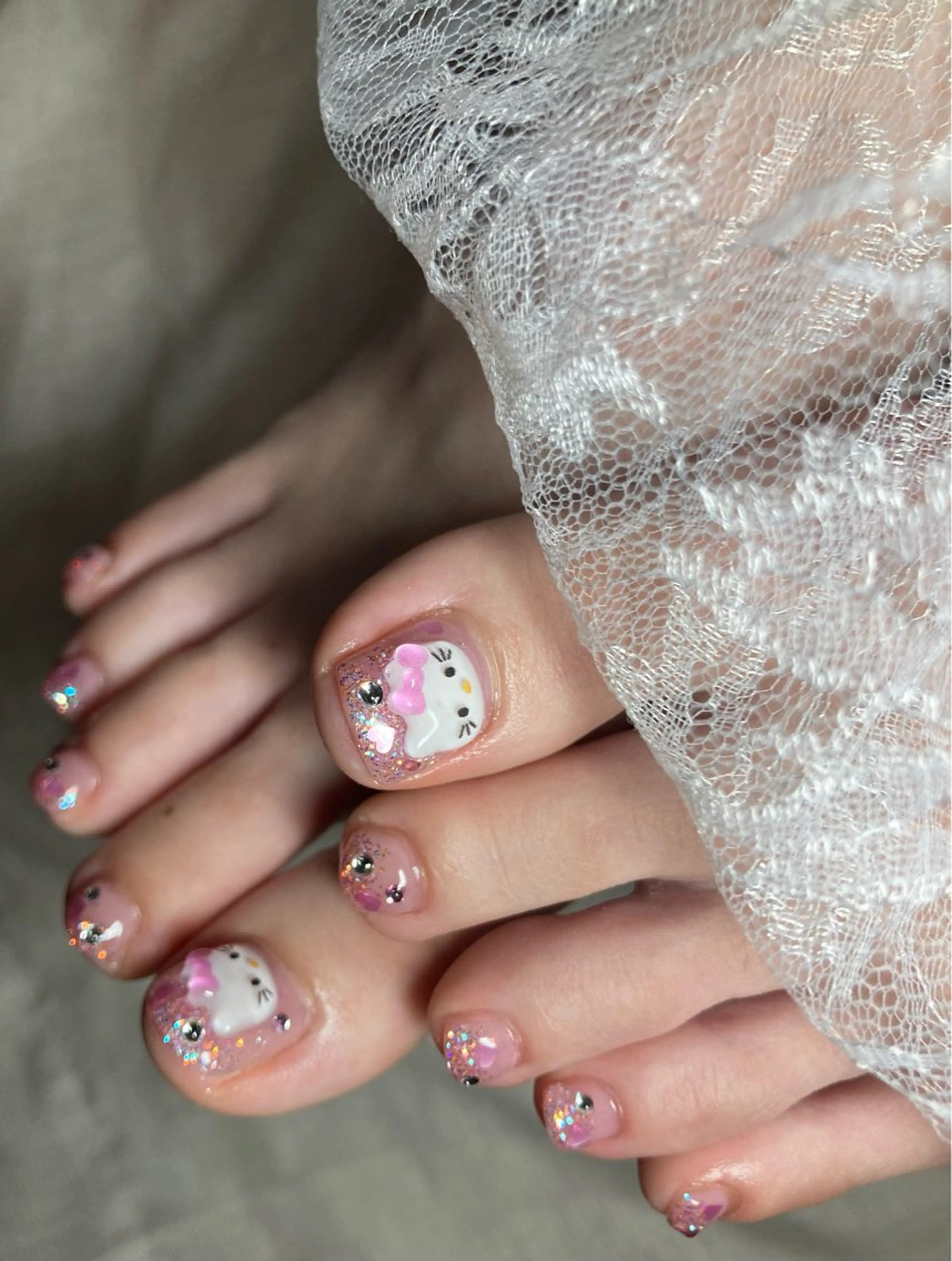 持ち込み可✨️デザイン自由フットネイルの写真