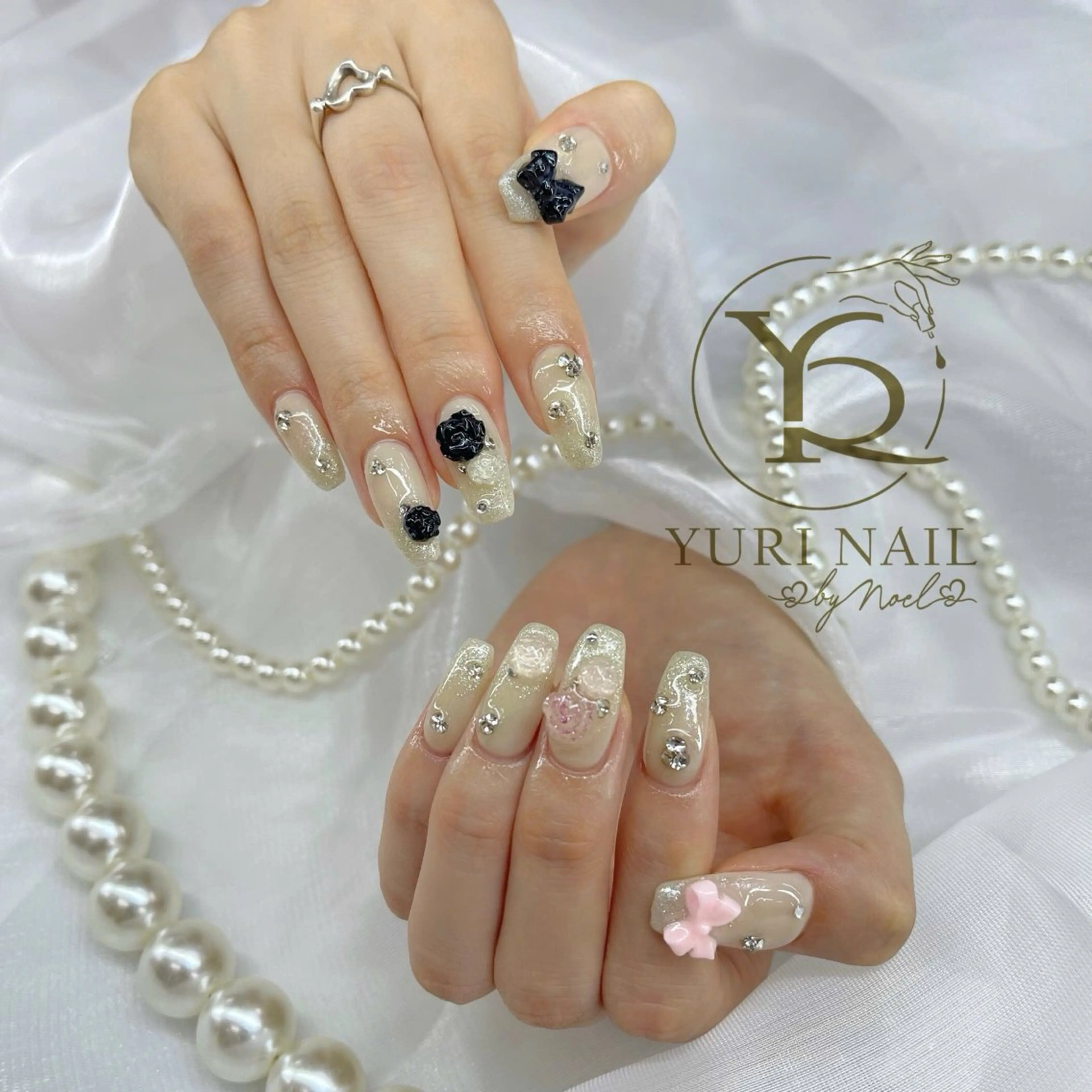 ネイル チークネイル フットネイル フレンチネイル グラデーション キラキラネイル ハンドネイル フットネイル ハンドケア YURI Nail Funabashiのネイルデザイン