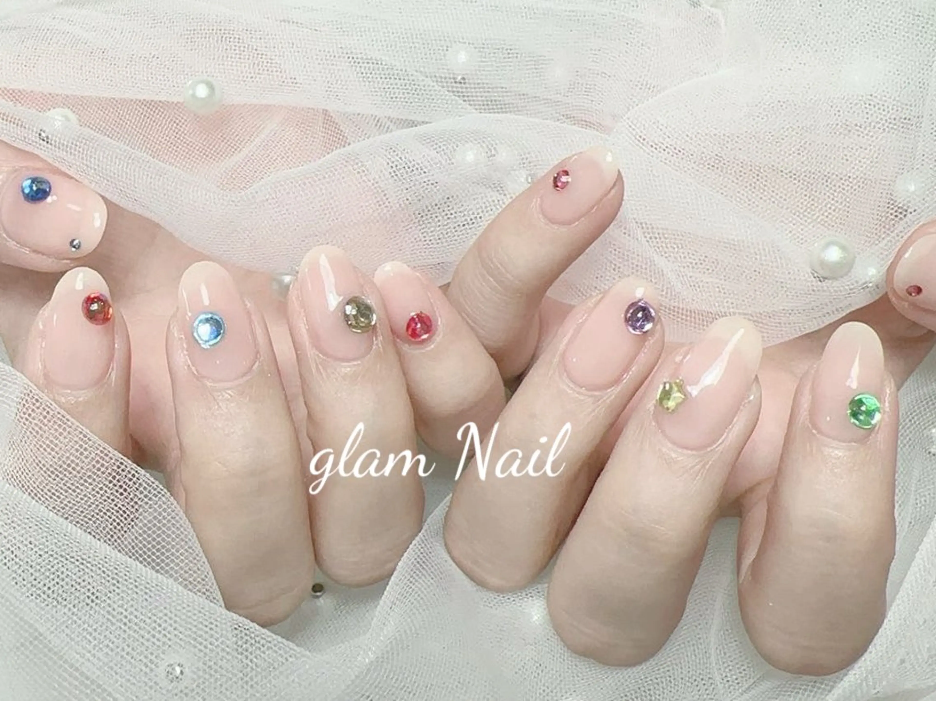 ネイル エツメ💅 長さだし🎀デザインのネイルデザイン